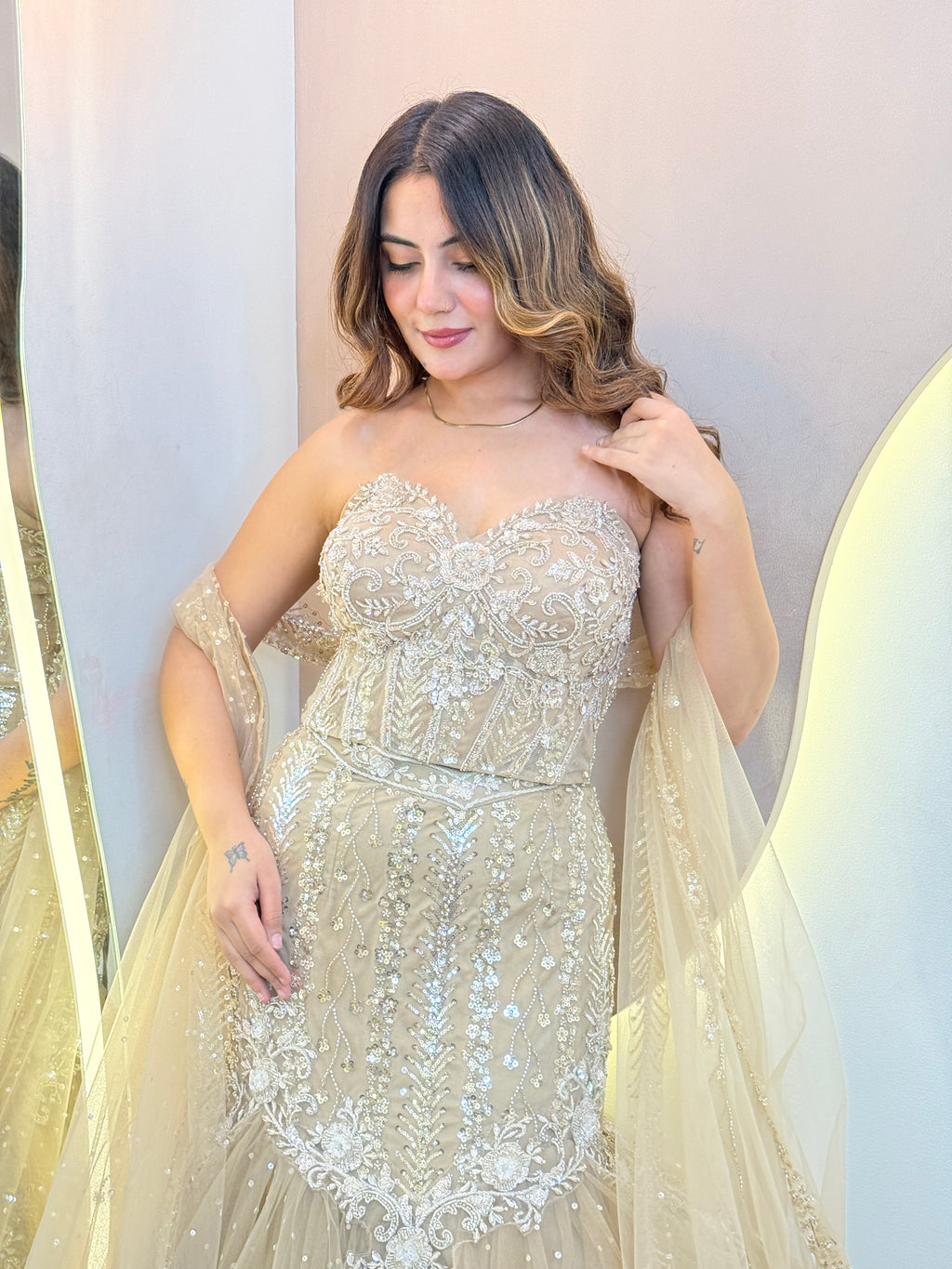 "EMIRA ” OUTFIT MERMAID STYLE  LEHENGA