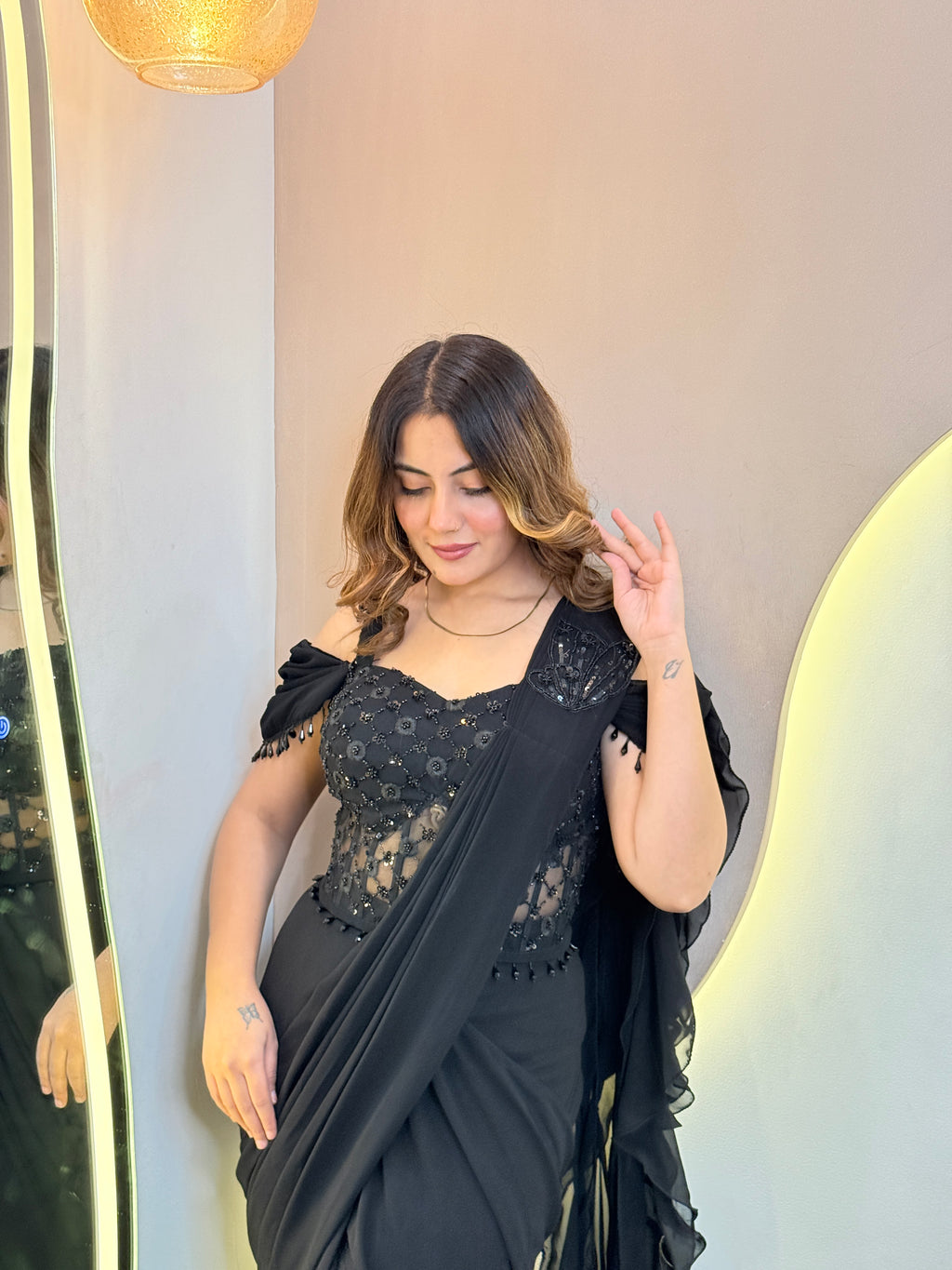 "SHABANA  " DRAPE SAREE