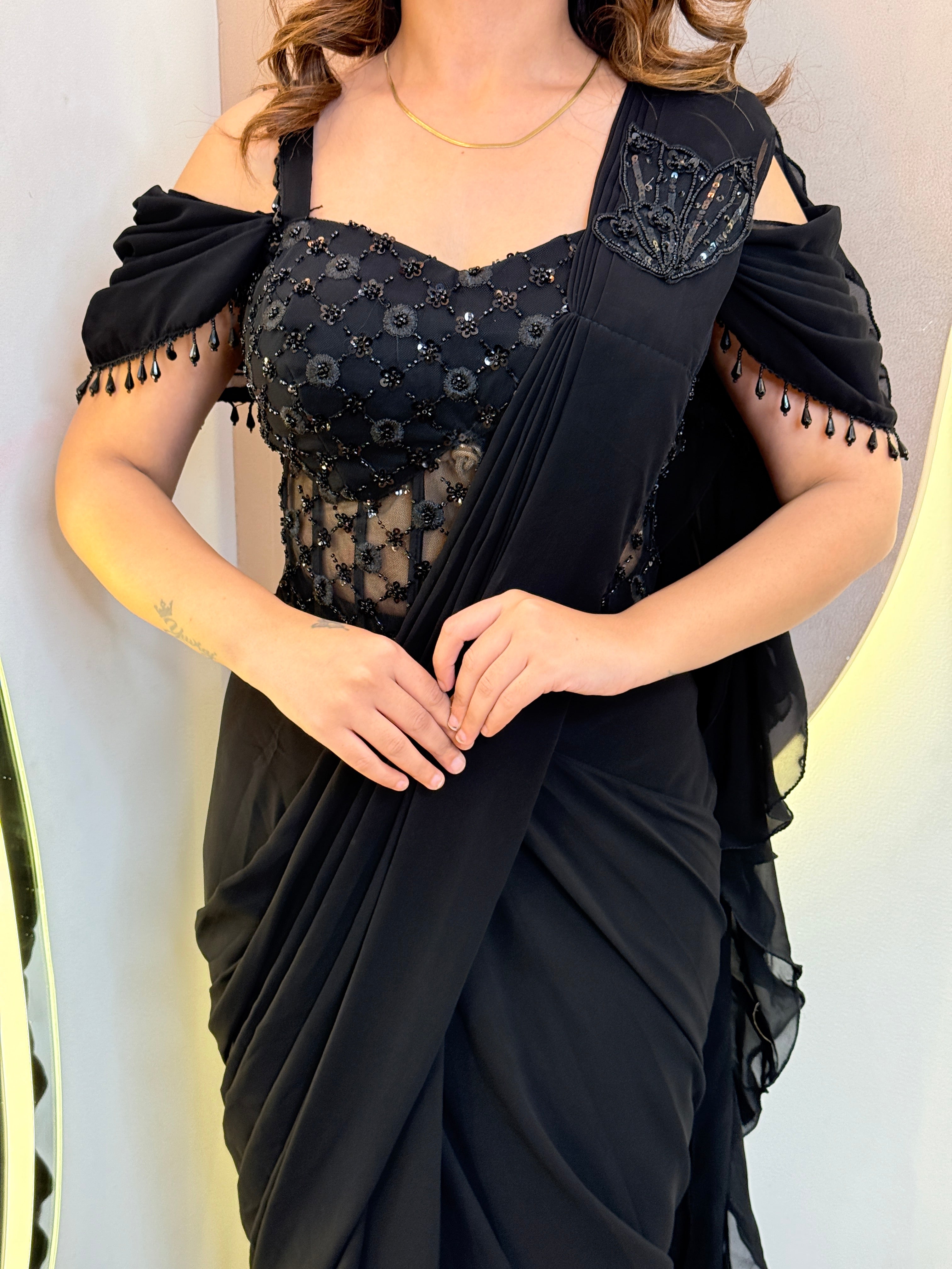 "SHABANA  " DRAPE SAREE