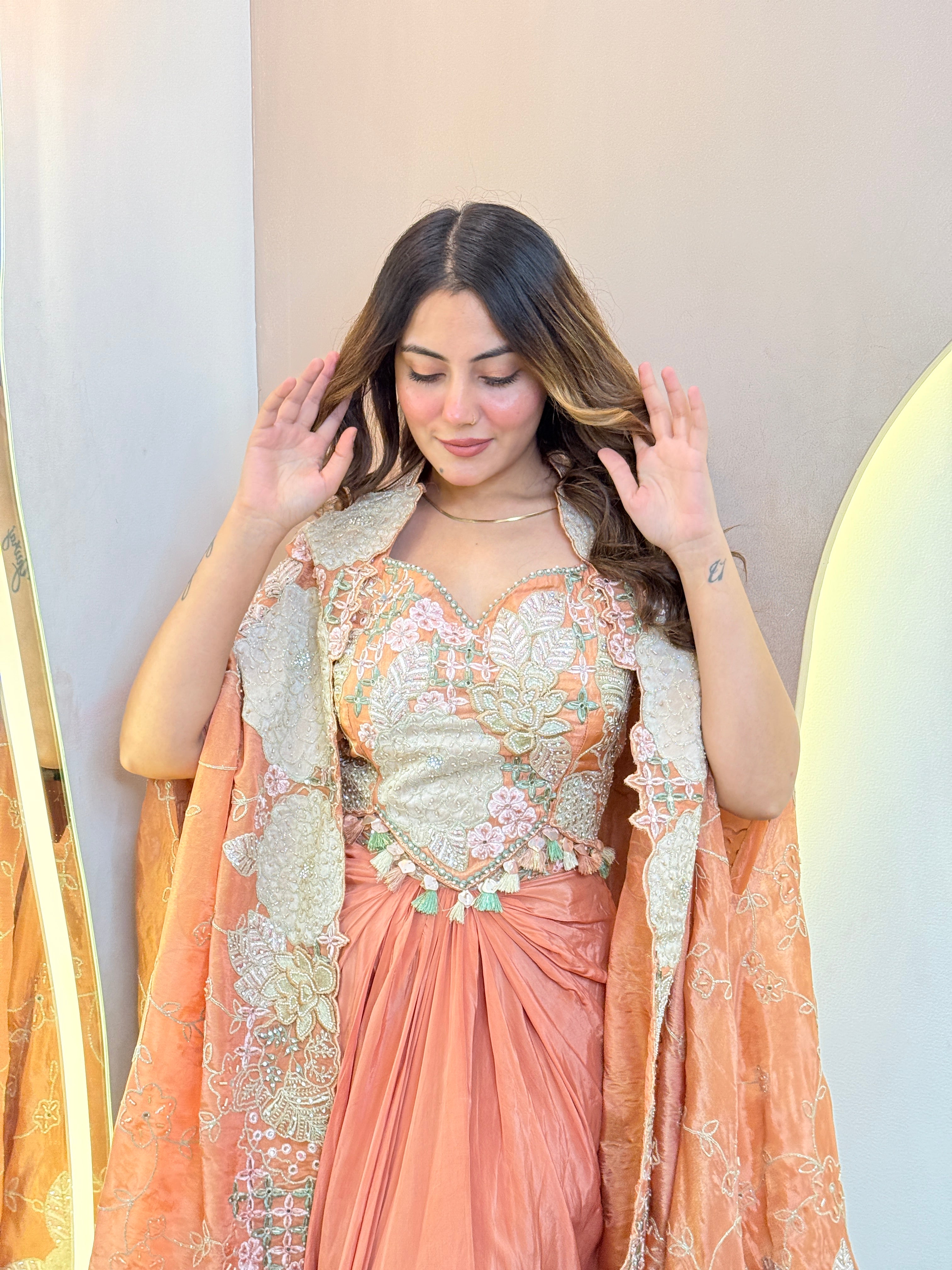 “RABIA" CROP TOP SKIRT