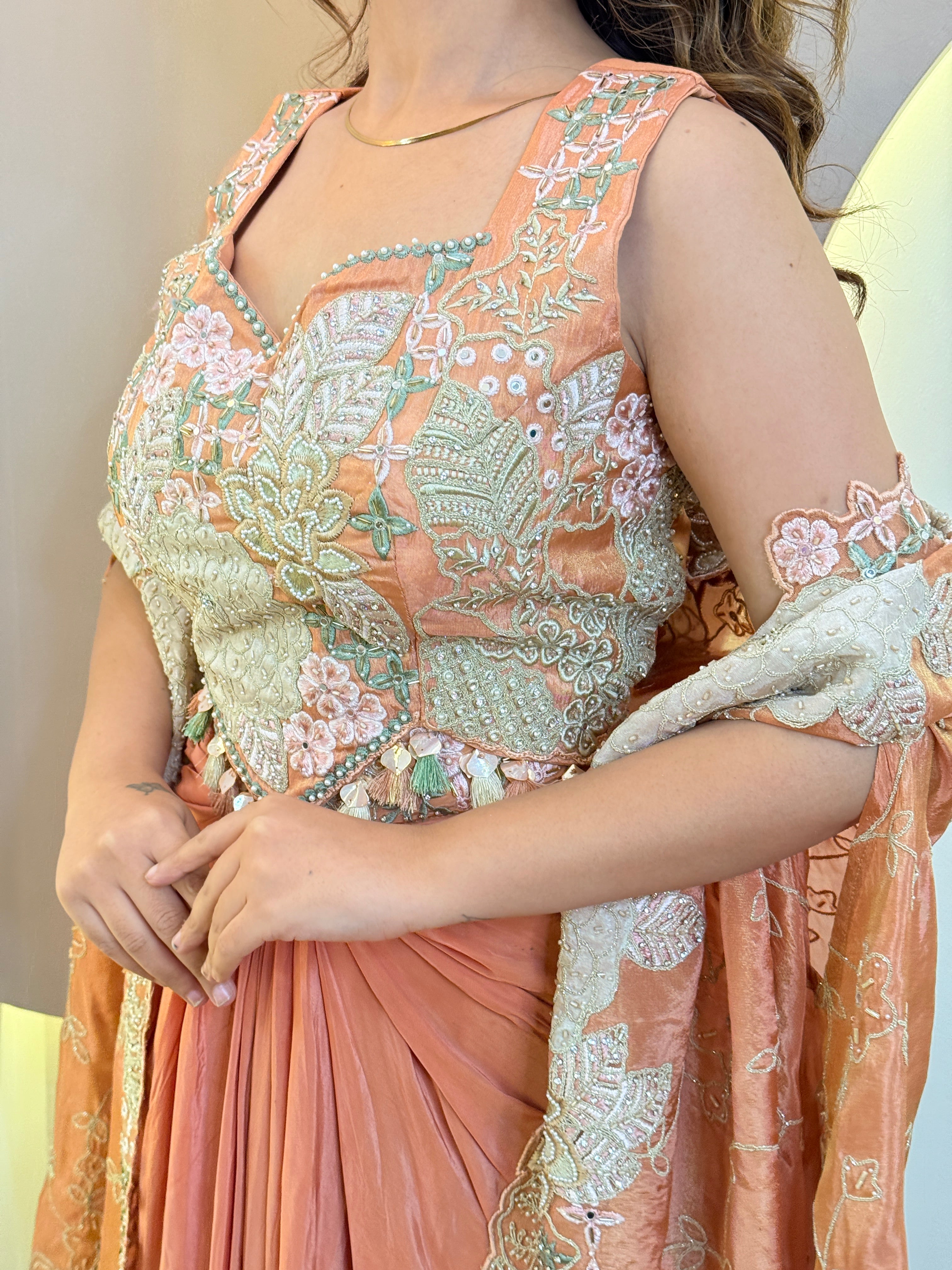 “RABIA" CROP TOP SKIRT