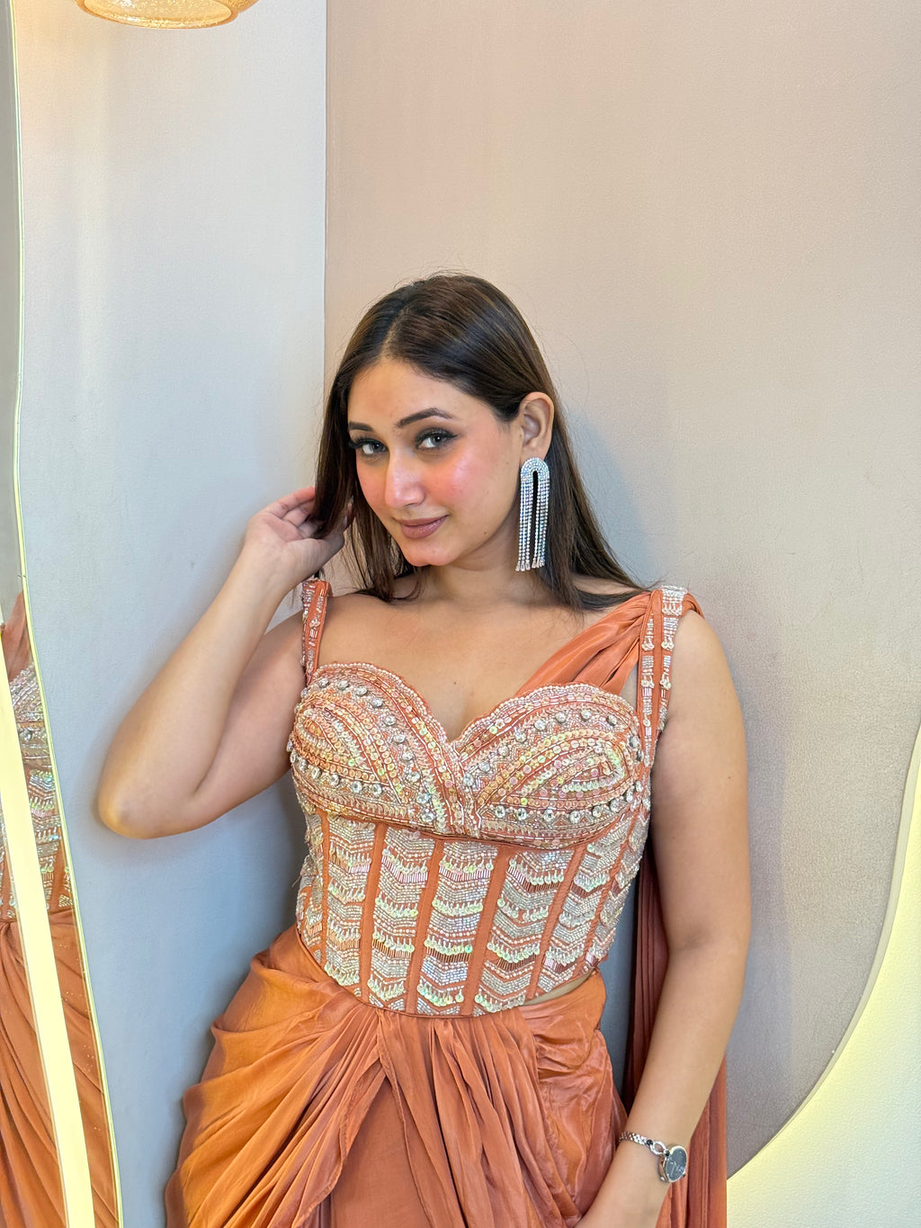 "NOURA   " DRAPE SAREE