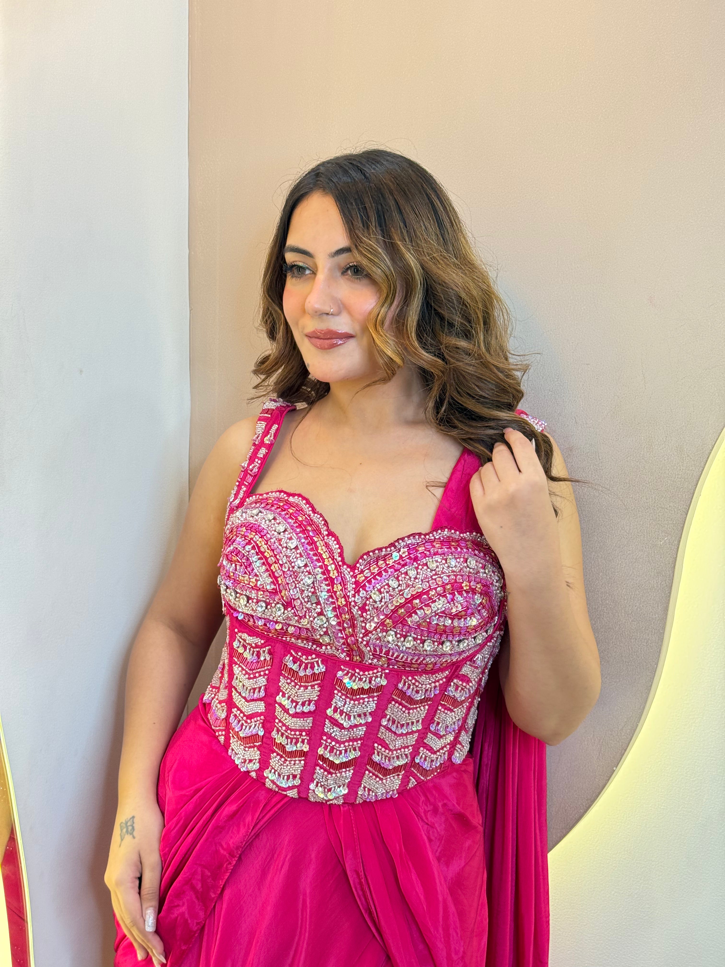 "NOURA   " DRAPE SAREE