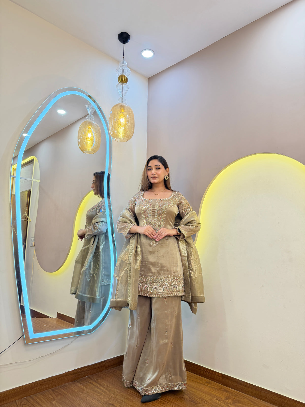 F171 3PC SHARARA SUIT