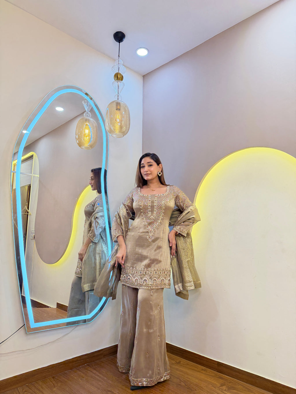 F171 3PC SHARARA SUIT