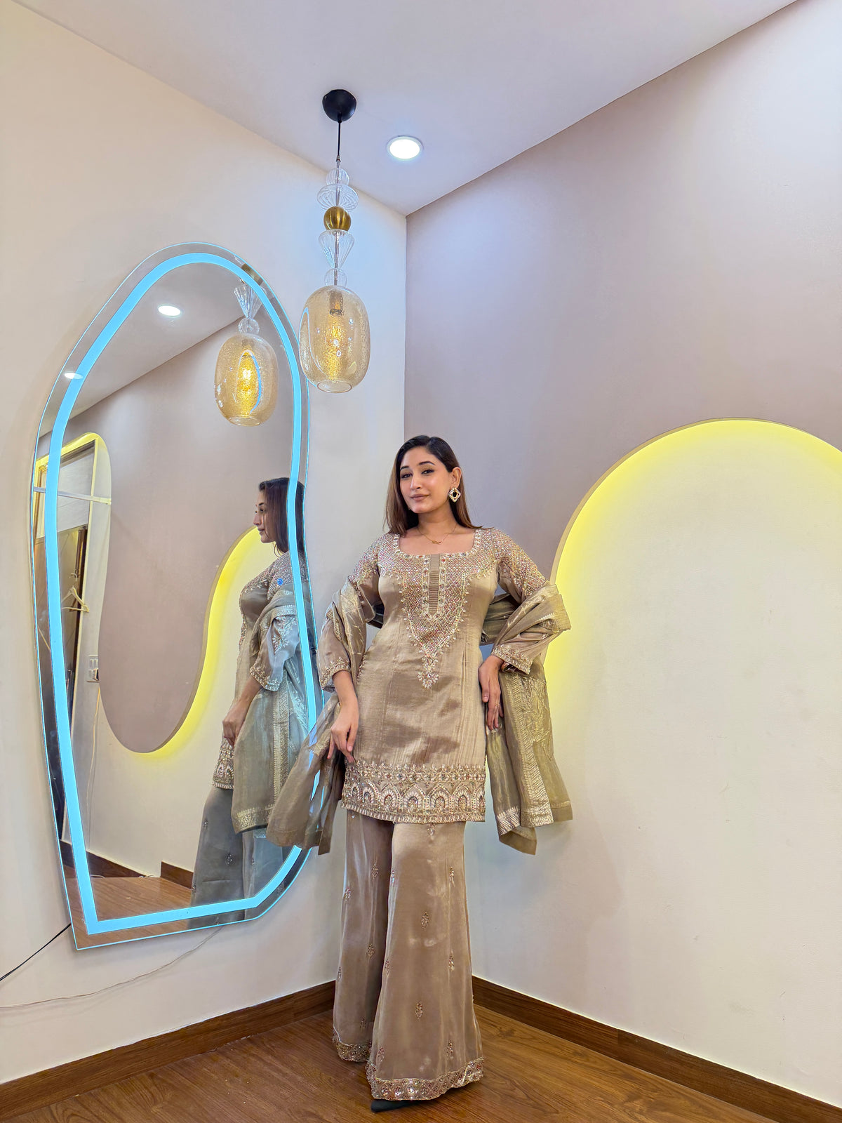 F171 3PC SHARARA SUIT