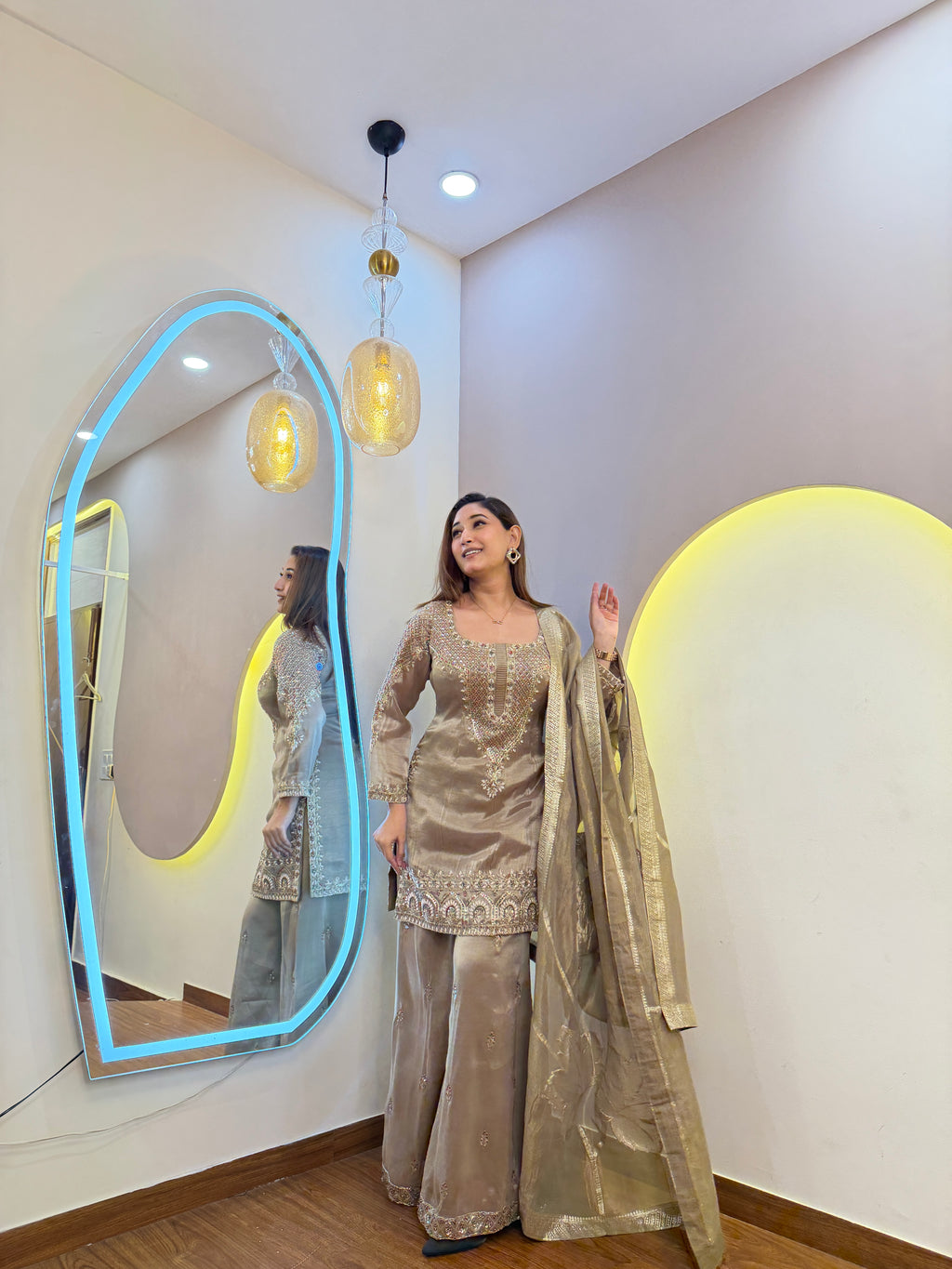 F171 3PC SHARARA SUIT