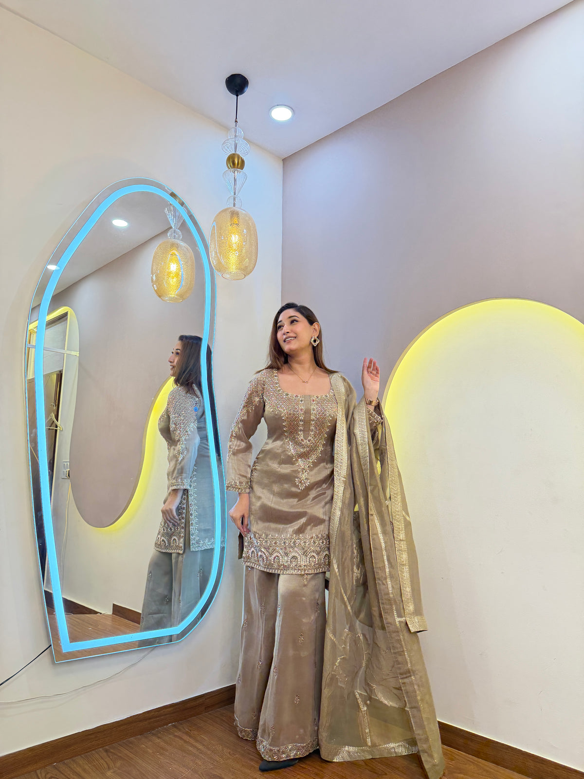 F171 3PC SHARARA SUIT