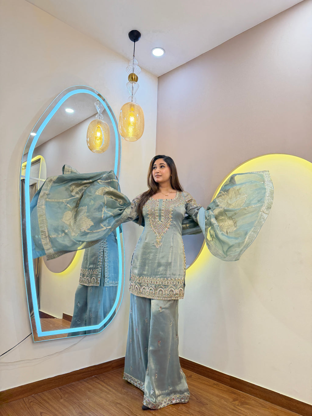 F171 3PC SHARARA SUIT
