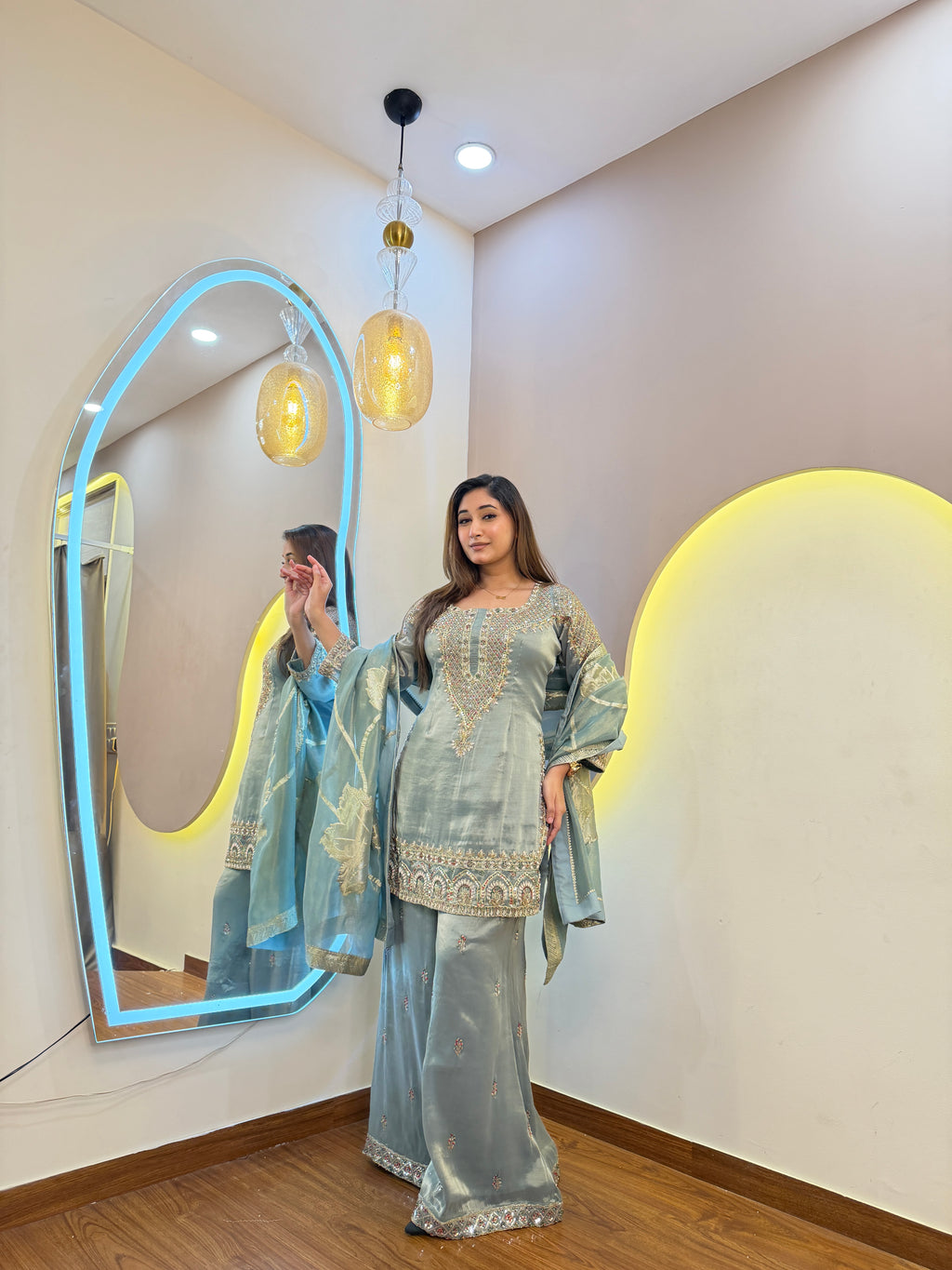 F171 3PC SHARARA SUIT