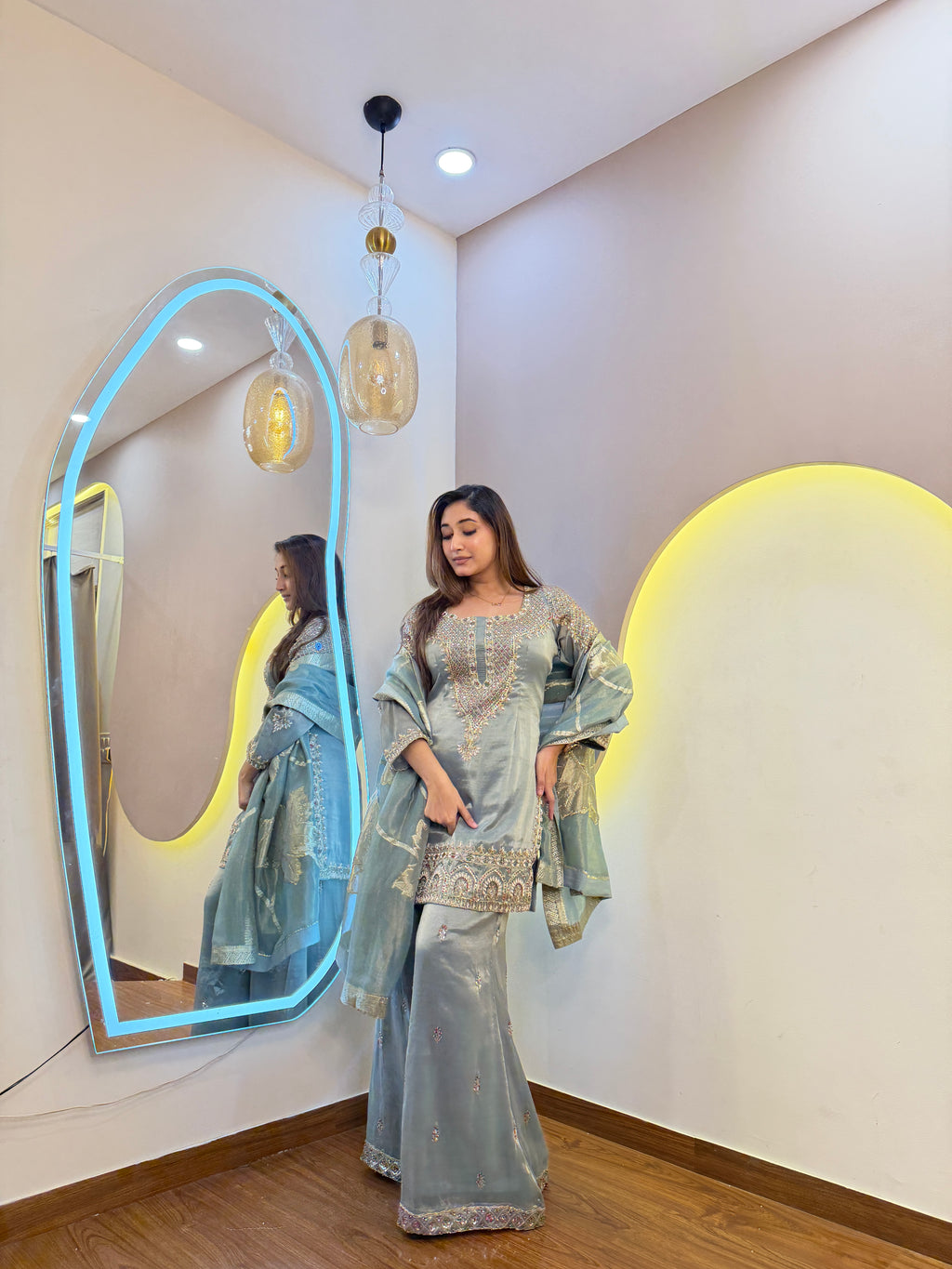 F171 3PC SHARARA SUIT