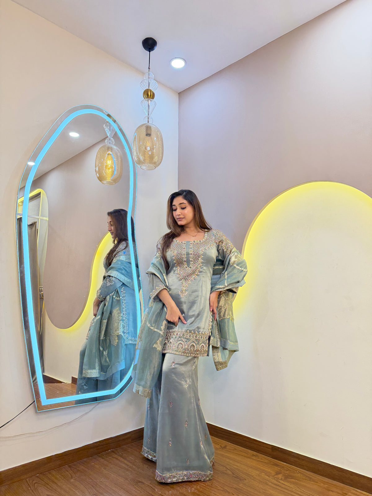 F171 3PC SHARARA SUIT
