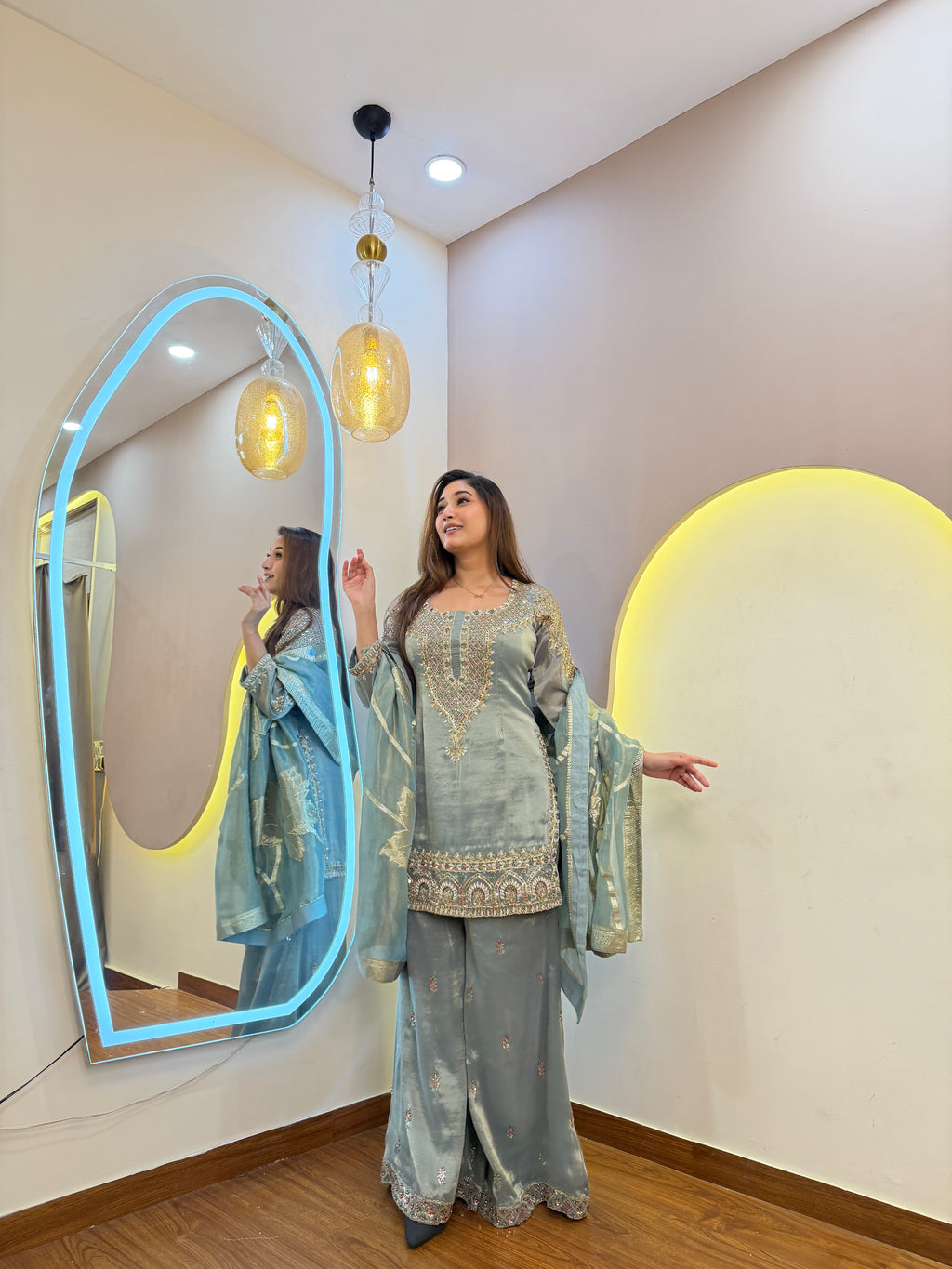 F171 3PC SHARARA SUIT