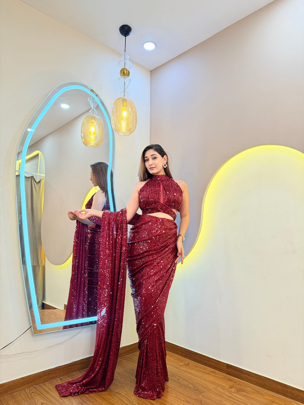 F131 PRE DRAPE SAREE