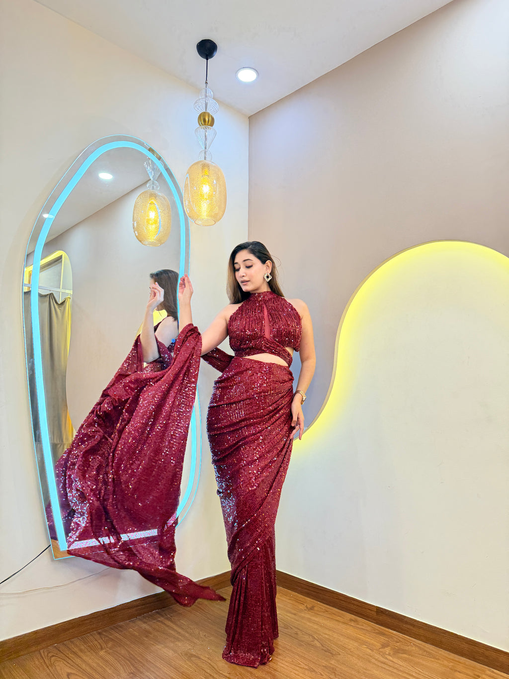 F131 PRE DRAPE SAREE