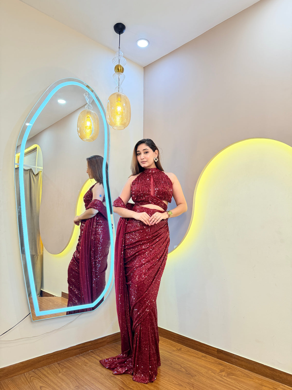 F131 PRE DRAPE SAREE