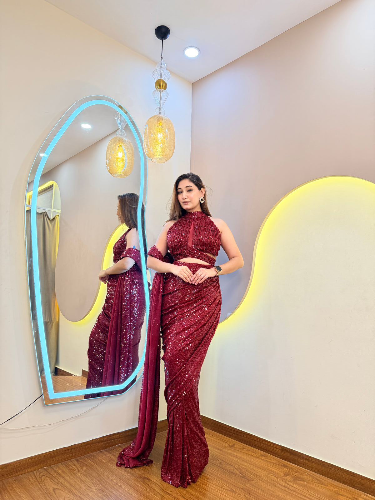 F131 PRE DRAPE SAREE