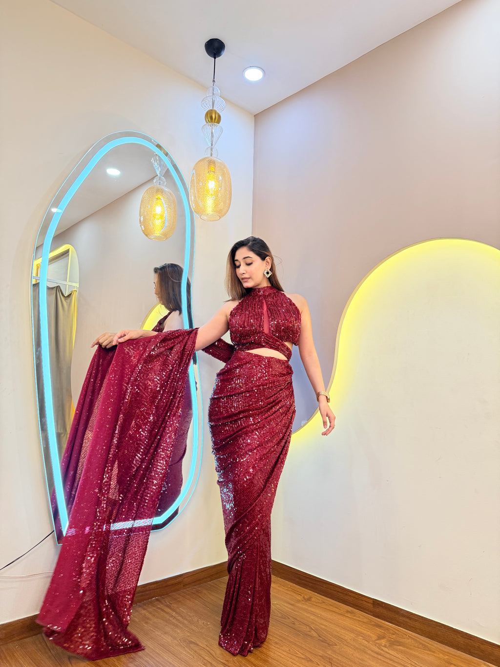 F131 PRE DRAPE SAREE