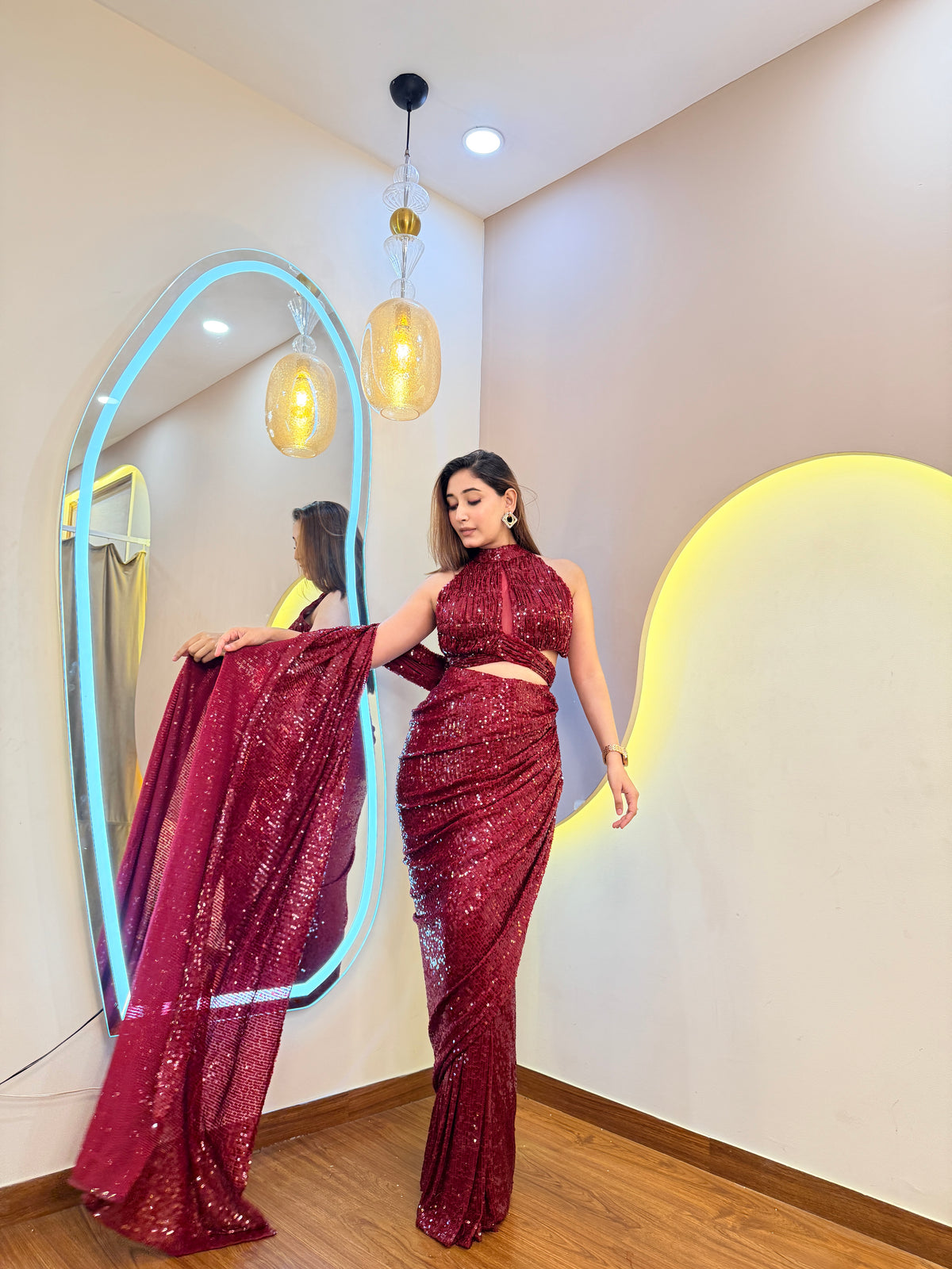 F131 PRE DRAPE SAREE