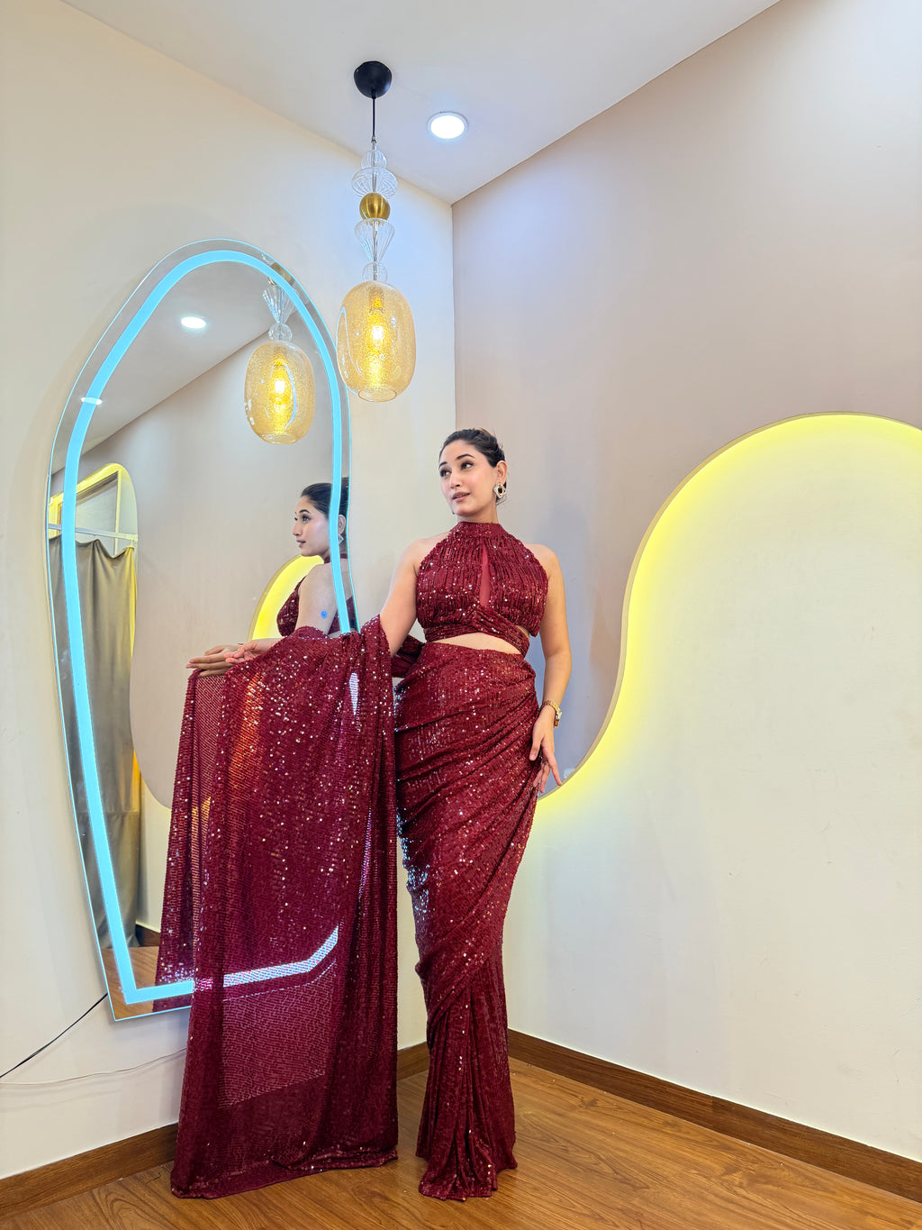 F131 PRE DRAPE SAREE