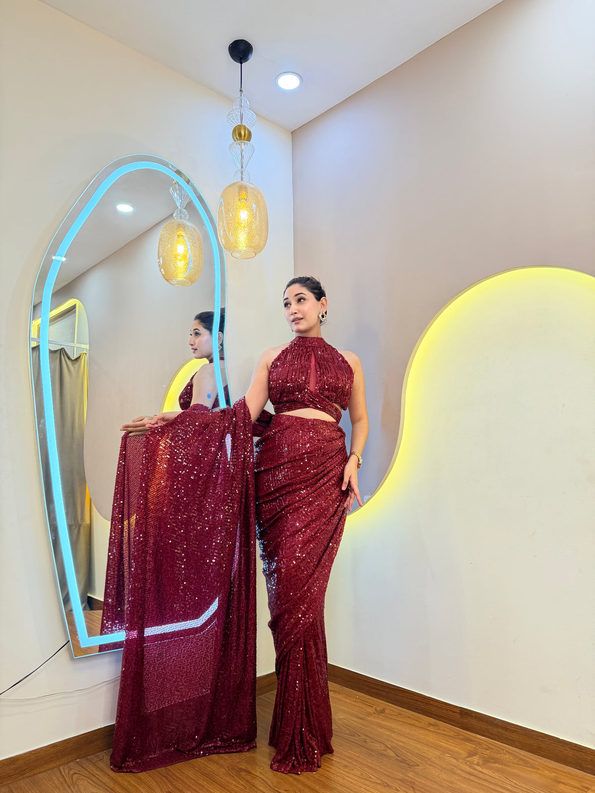 F131 PRE DRAPE SAREE