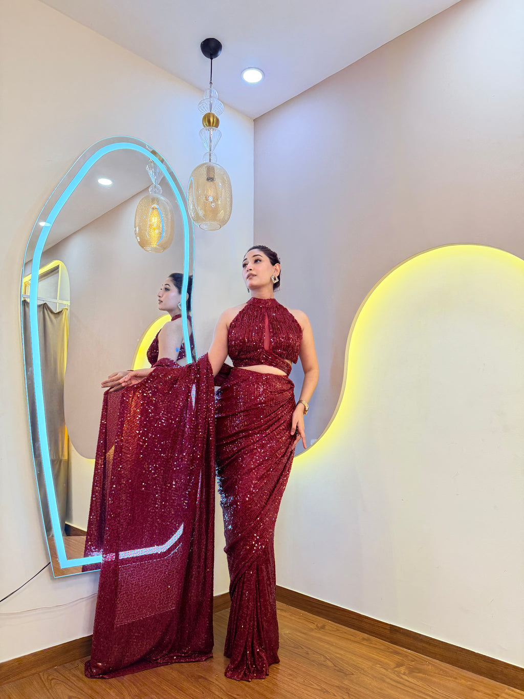 F131 PRE DRAPE SAREE