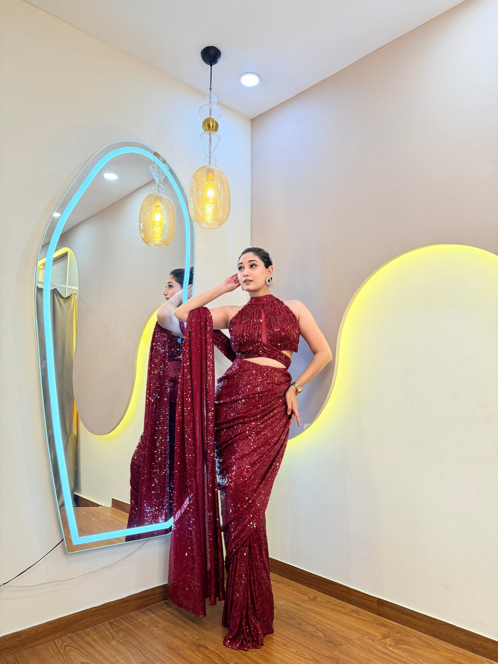 F131 PRE DRAPE SAREE