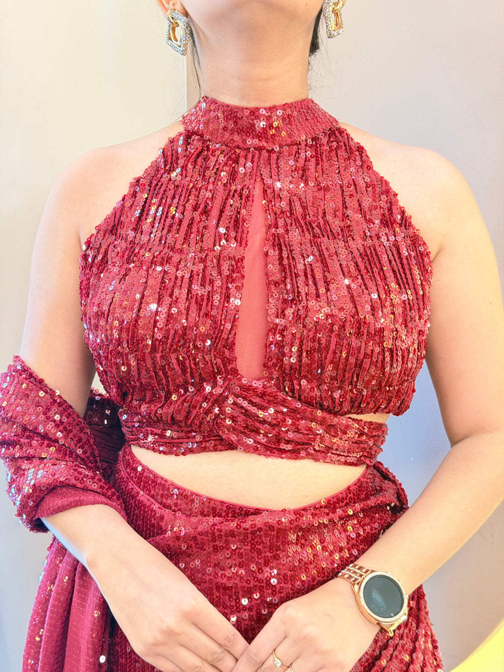 F131 PRE DRAPE SAREE
