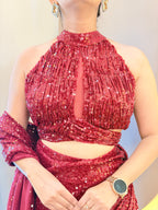 F131 PRE DRAPE SAREE