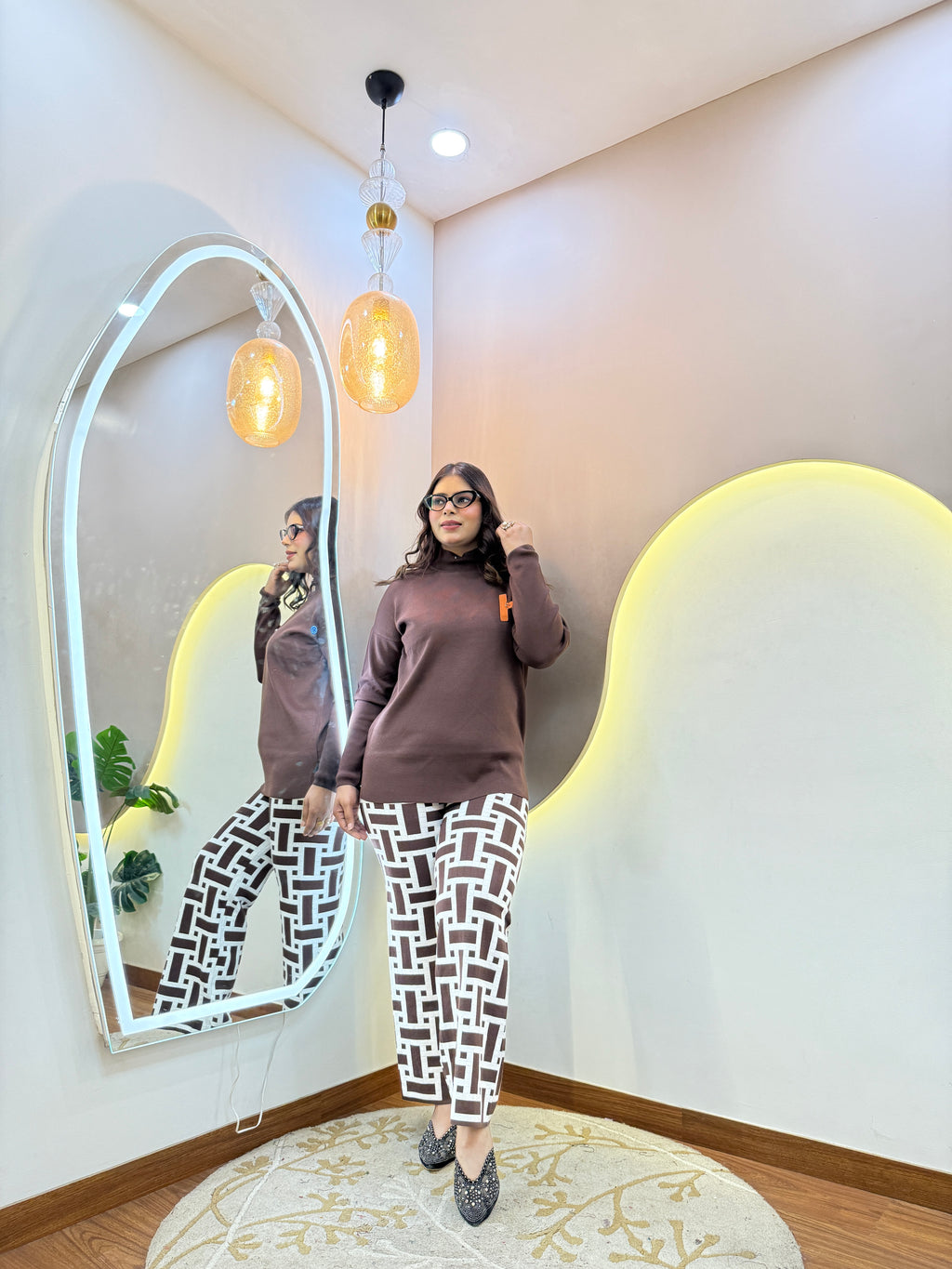 Aw482 ZUBAIDA  WOOLEN CORD SET