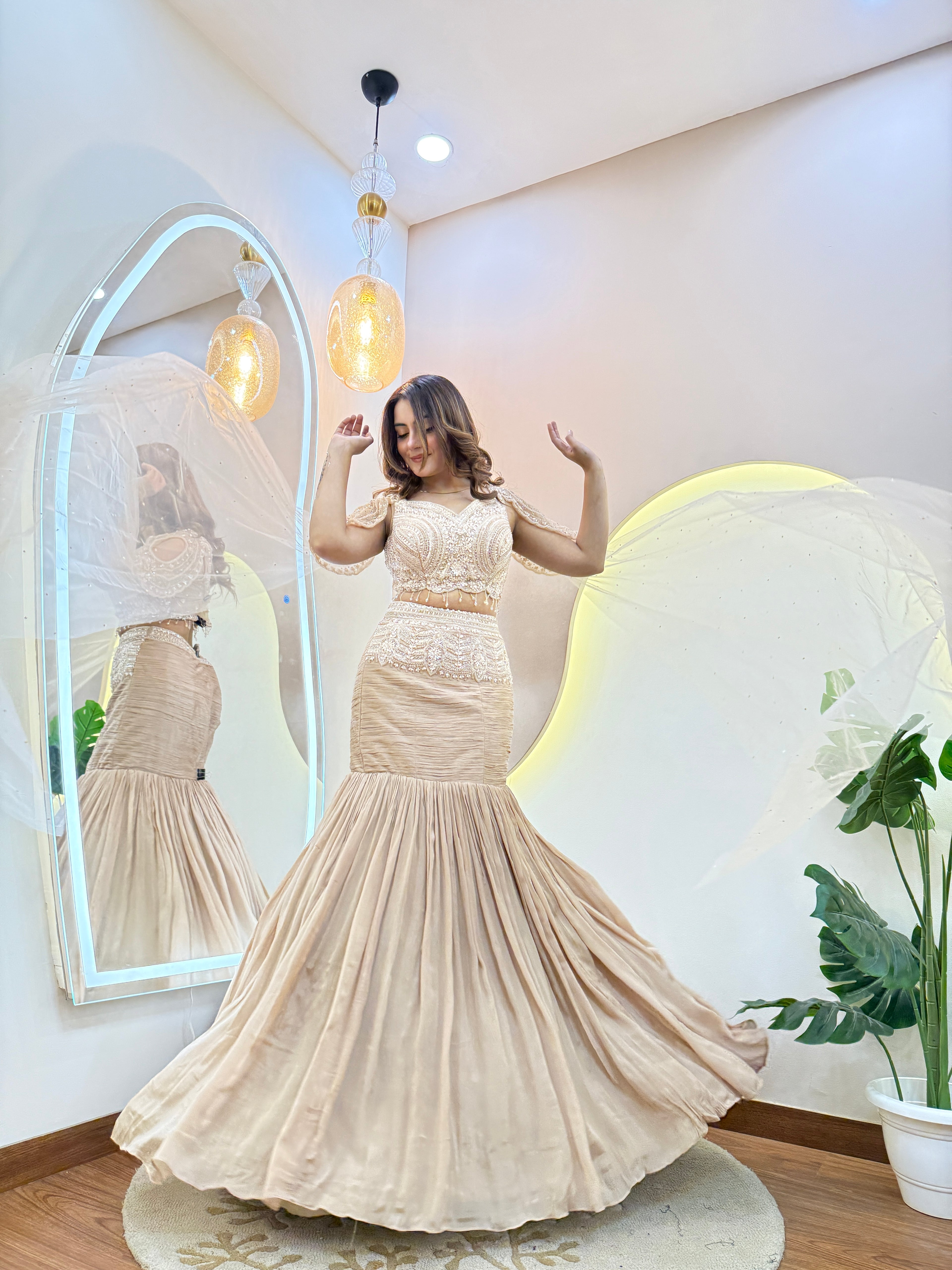 "EMIRA” OUTFIT MERMAID STYLE  LEHENGA