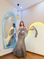 F167 MERMAID LEHENGA SAREE