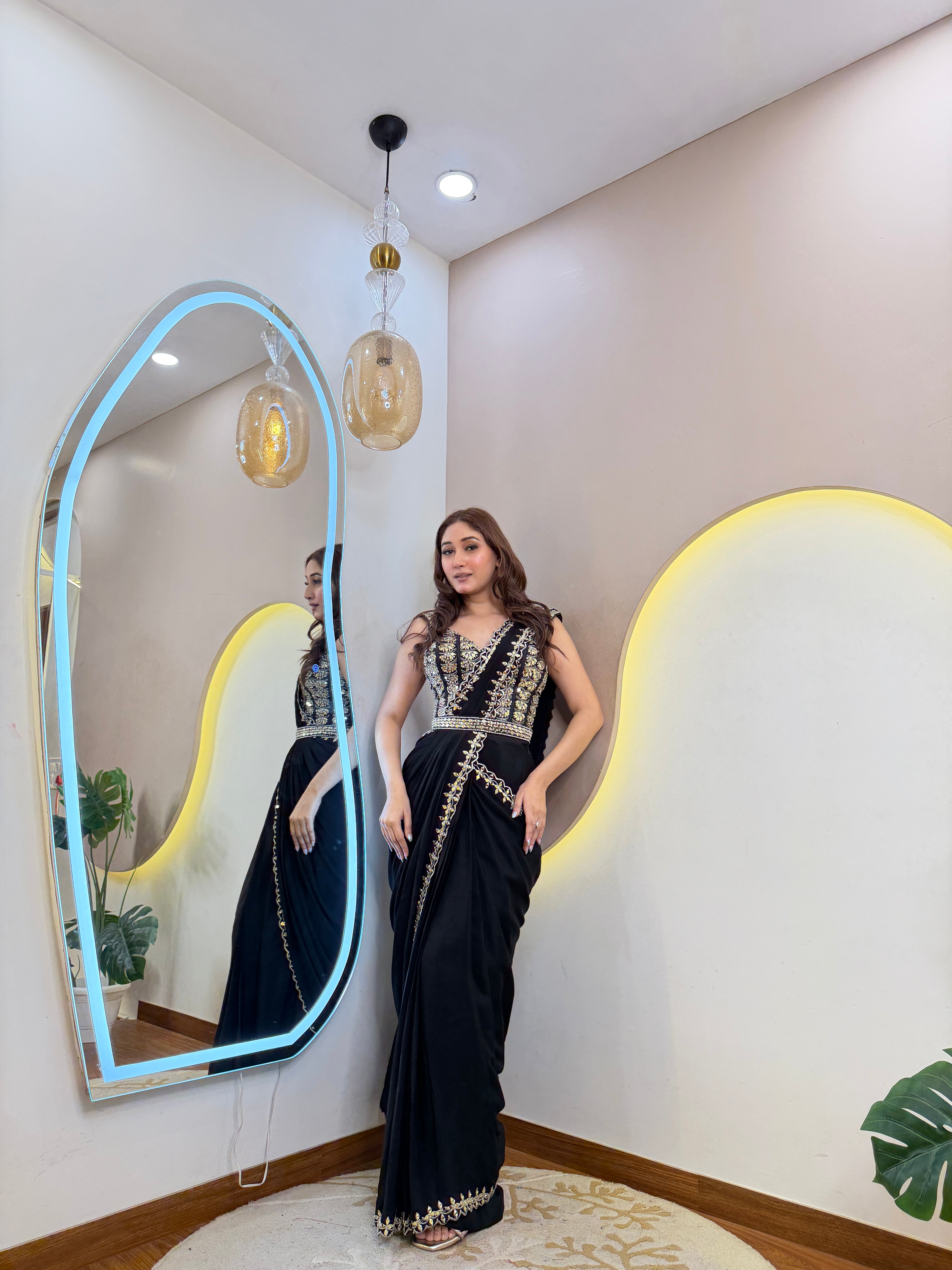 D468  DRAPE SAREE