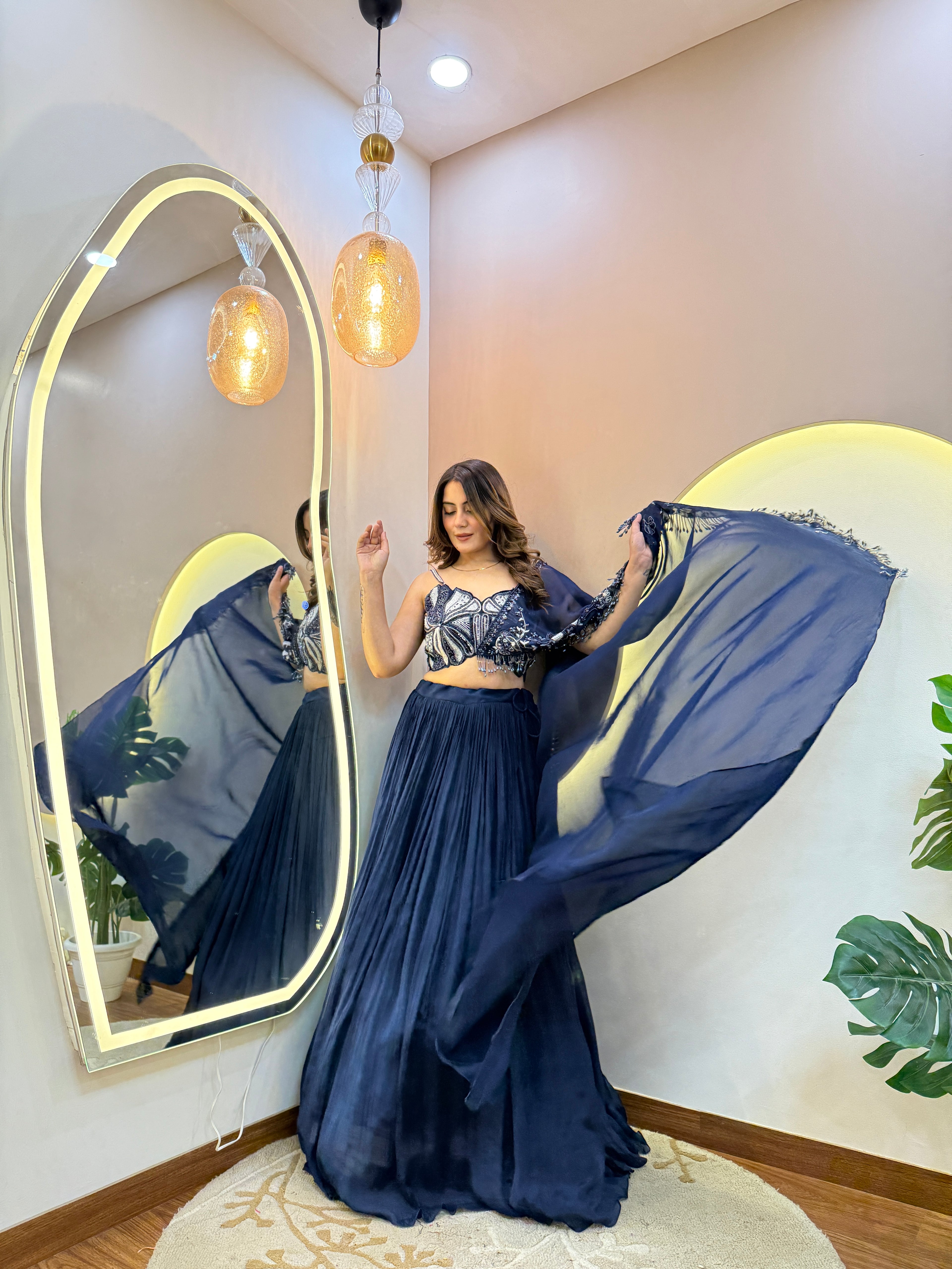 BASMA  OUTFIT CROP TOP SKIRT