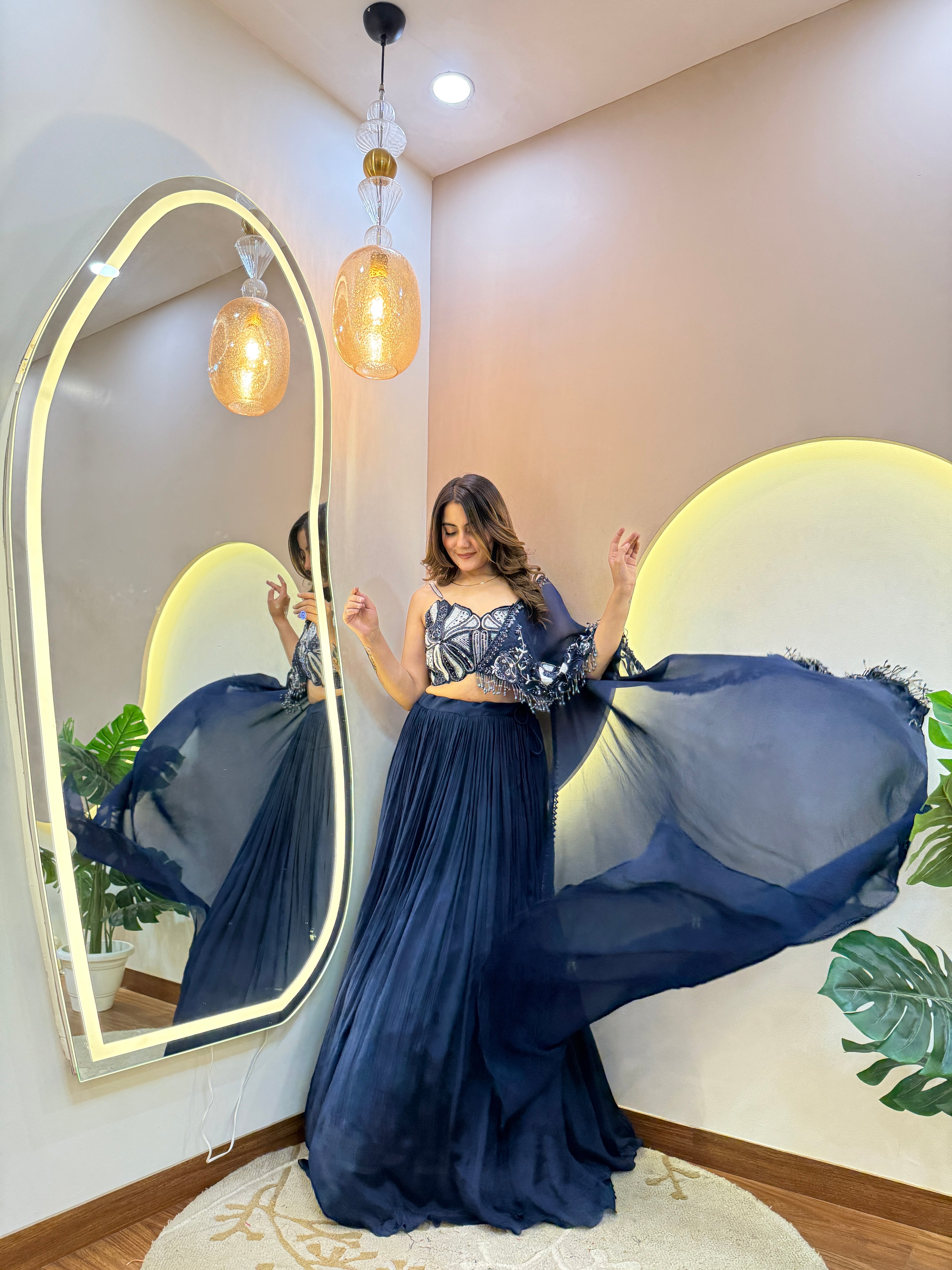 BASMA  OUTFIT CROP TOP SKIRT