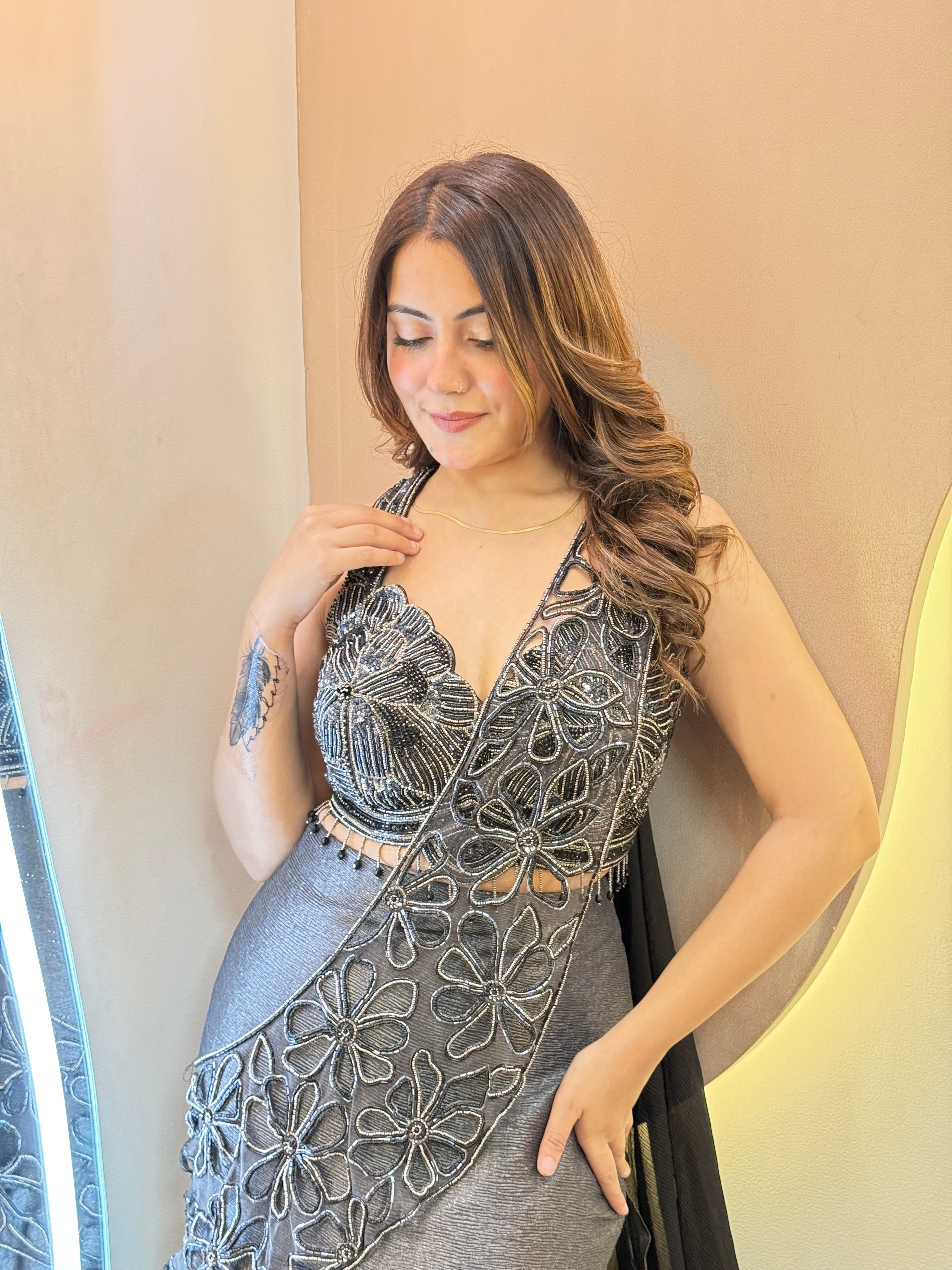 MERMAID STYLE CROP TOP SKIRT