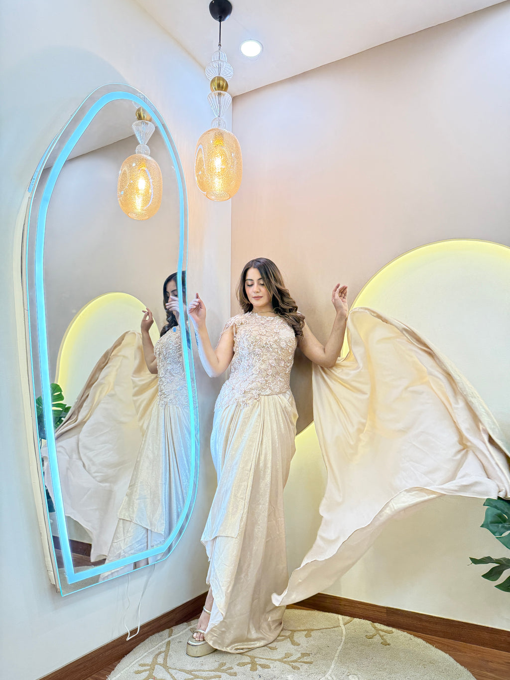 CORD SET OUTFIT  DRAPE SAREE