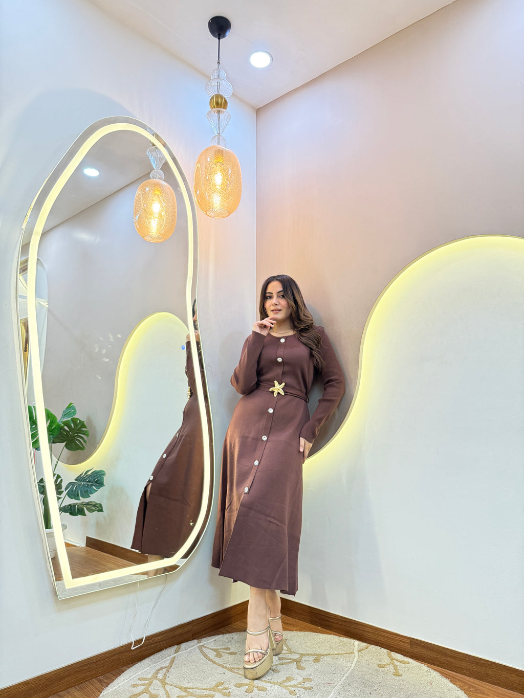 AW570  WOOLEN DRESS