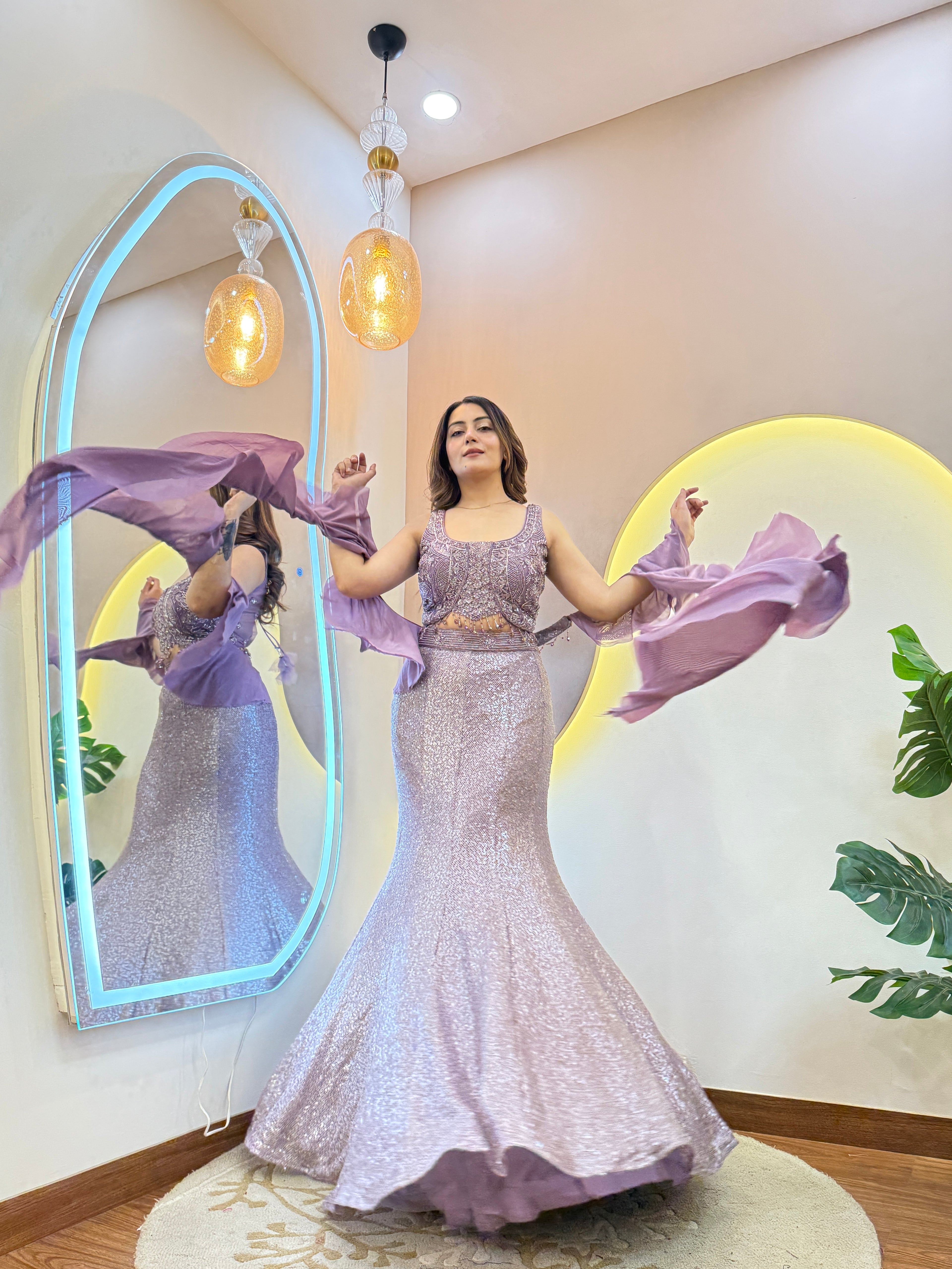 MERMAID OUTFIT CROP TOP SKIRT