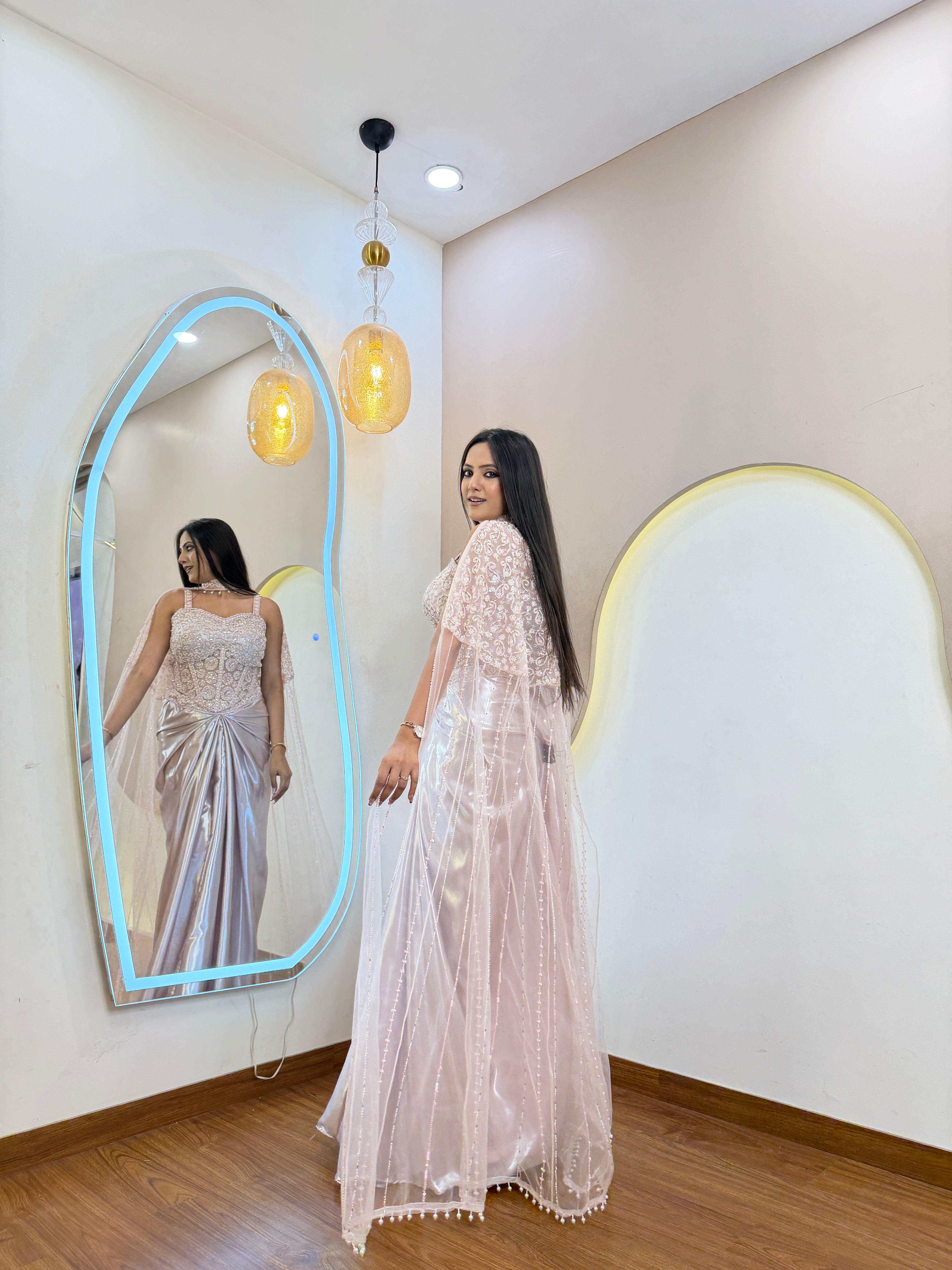 D860  DHOTI  STYLE CORSET 3 PC