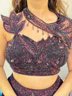 D85   CROP TOP  SKIRT
