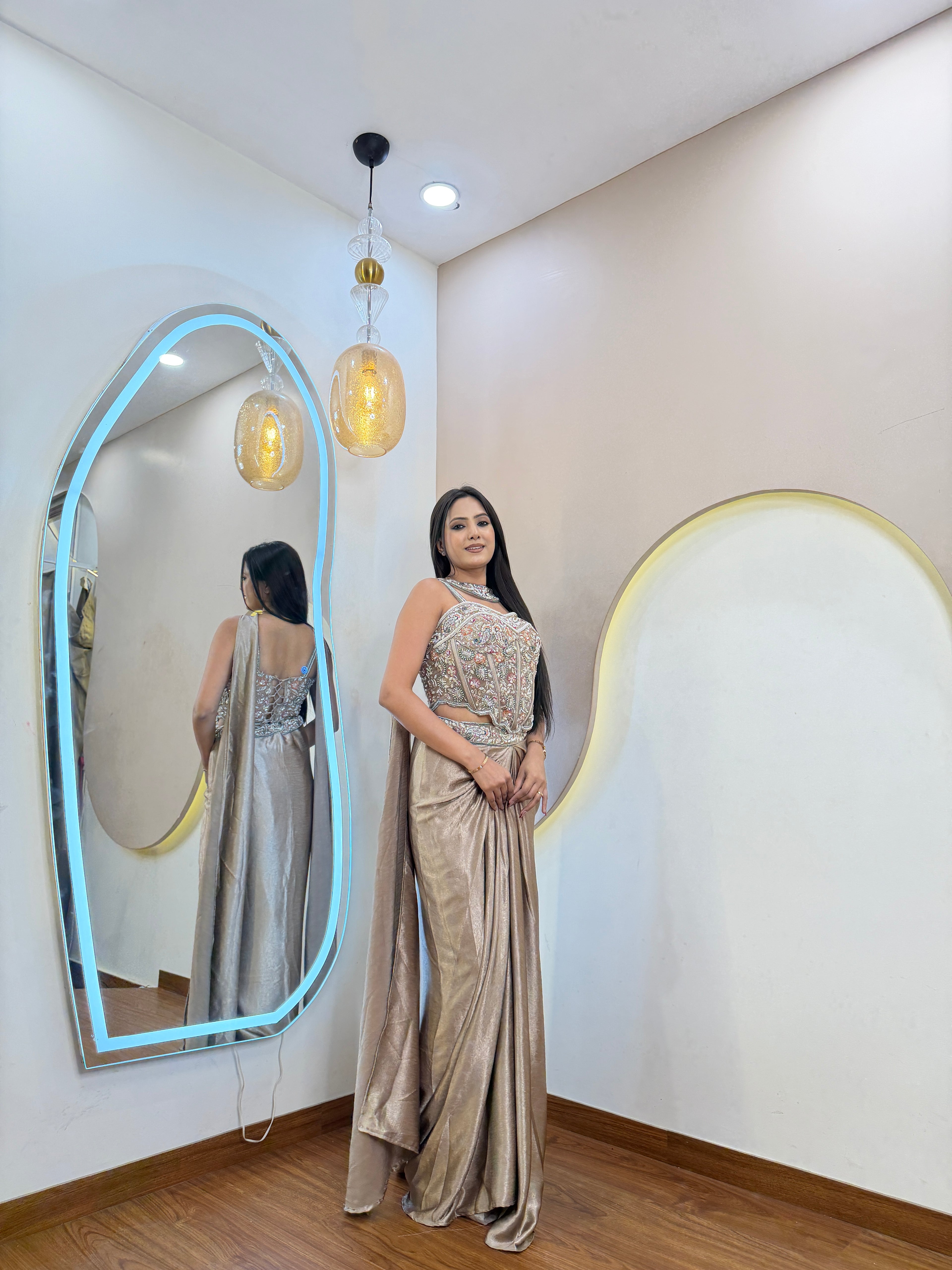 D834 DHOTI  STYLE CORSET 3 PC