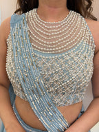 D160  CROP TOP SKIRT ATTACHED DUPATTA