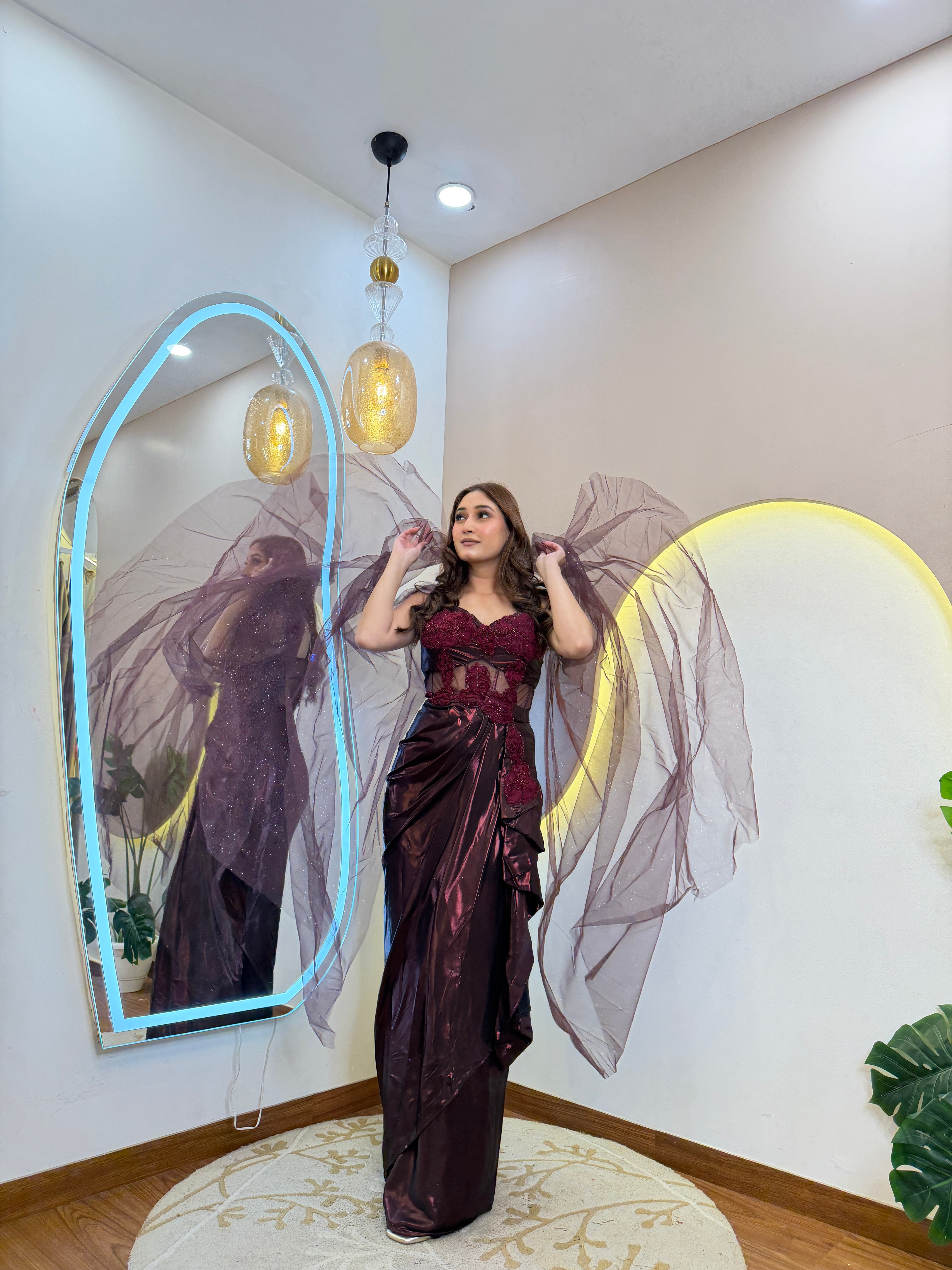 D672   OUTFIT   DRAPE SAREE