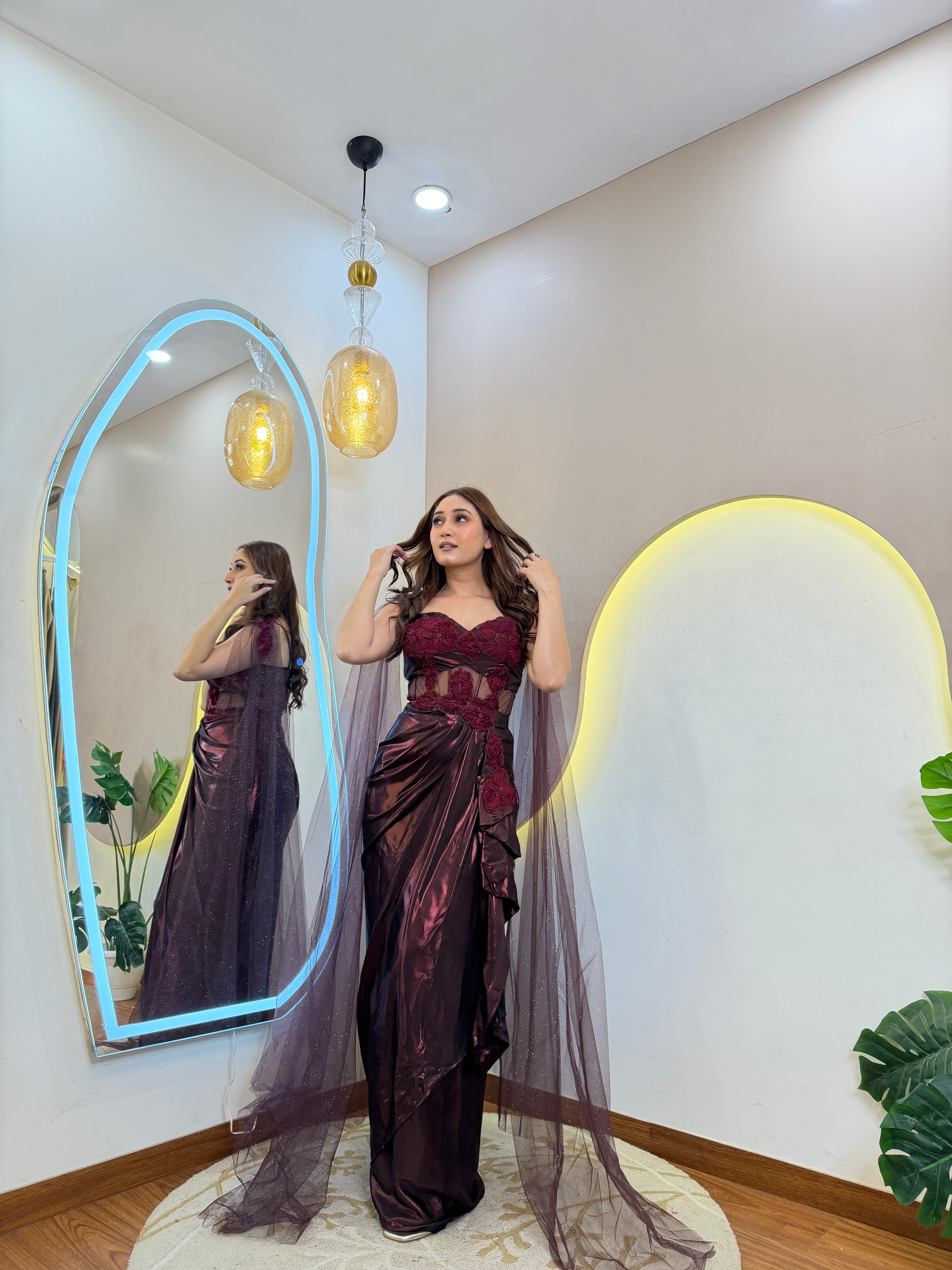 D672   OUTFIT   DRAPE SAREE