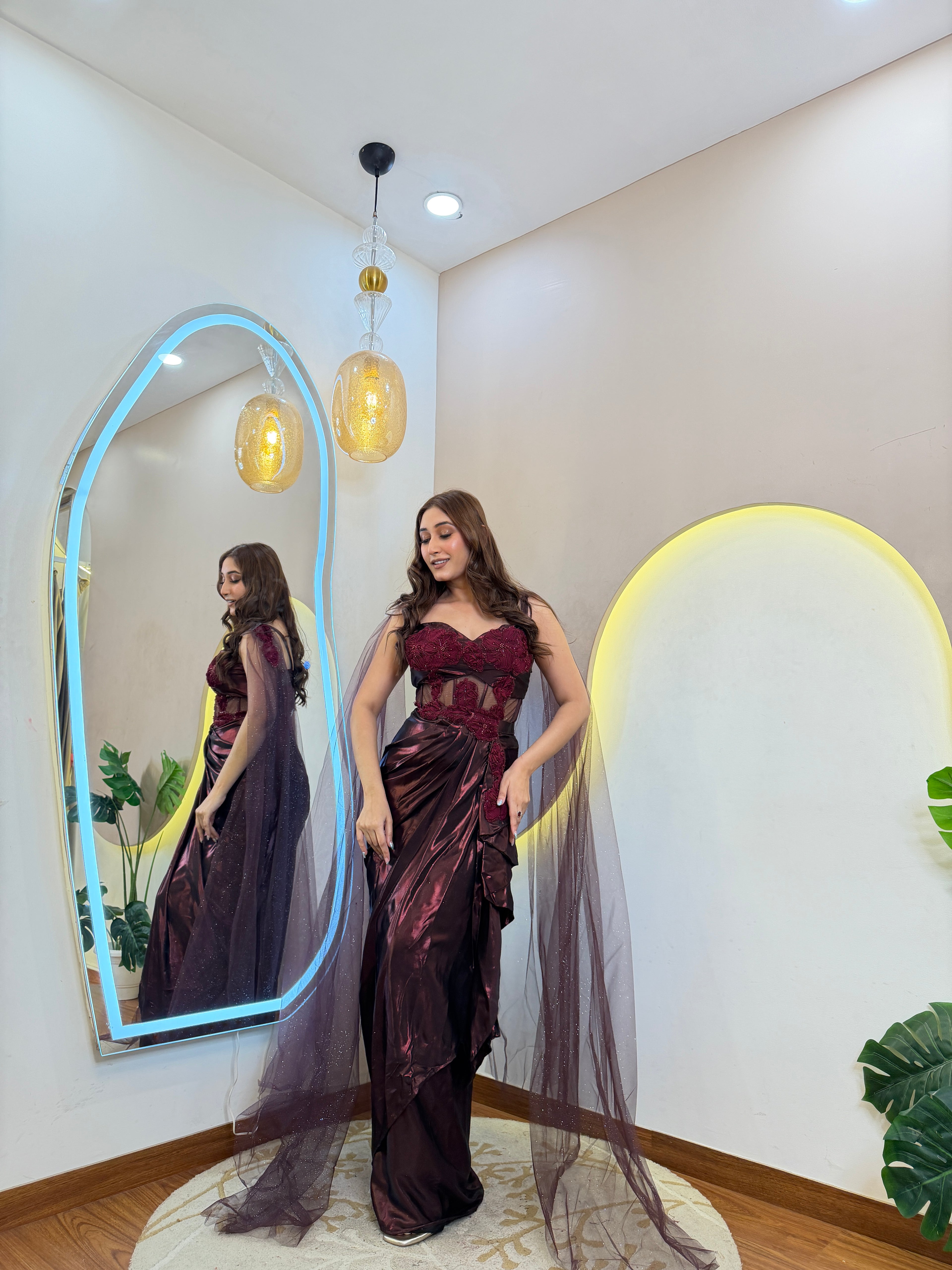 D672   OUTFIT   DRAPE SAREE