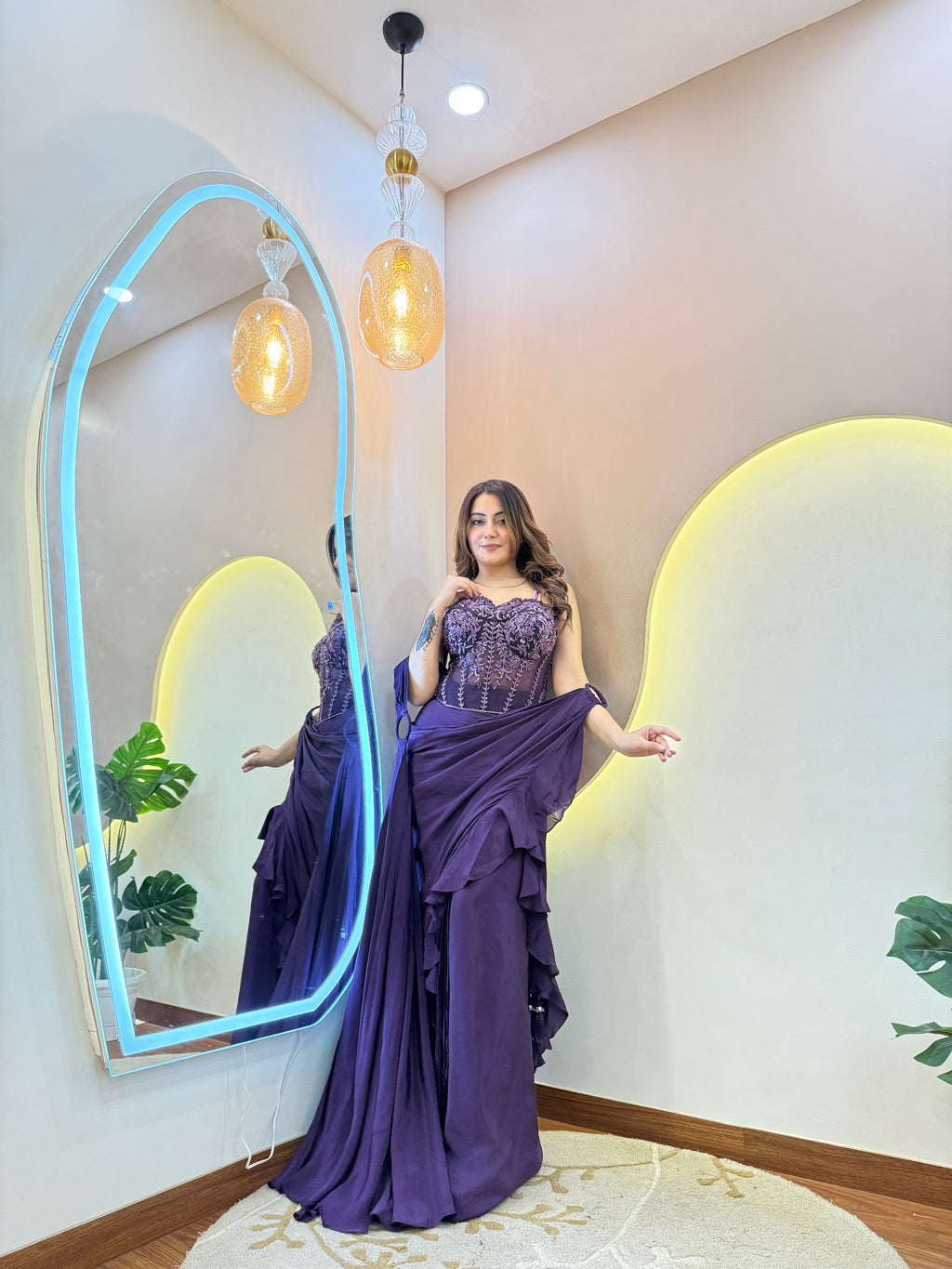 "SHARDA  ” OUTFIT  DRAPE SAREE