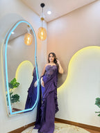 "SHARDA  ” OUTFIT  DRAPE SAREE