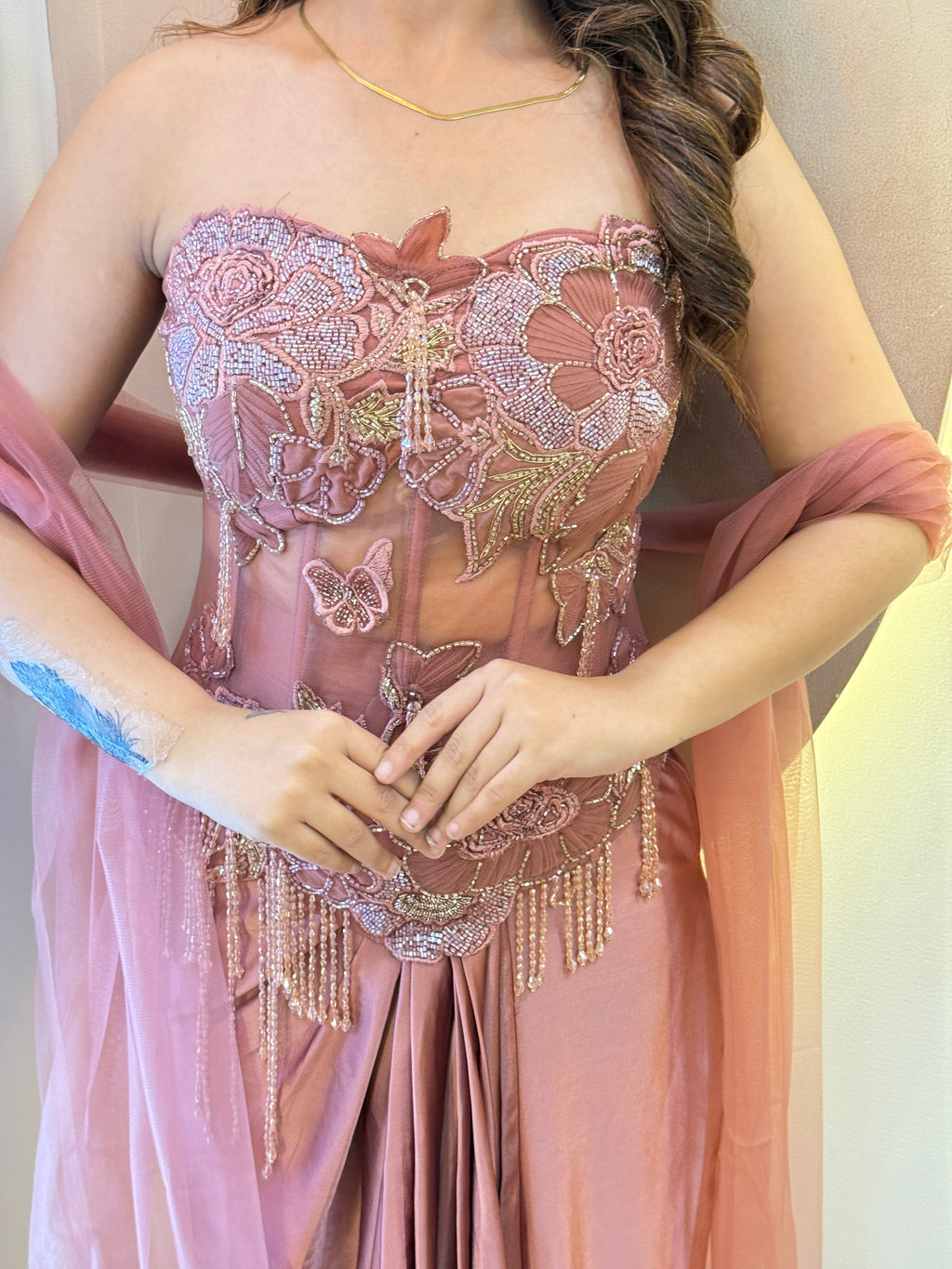 "DHOTI  STYLE "  CORSET 3 PC