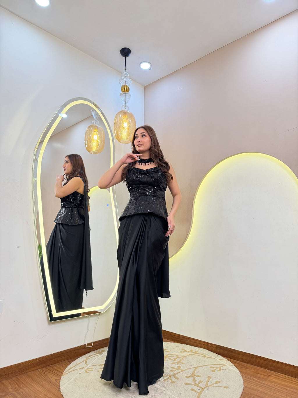 D691  PARTY WEAR 3-PIECE DRESS